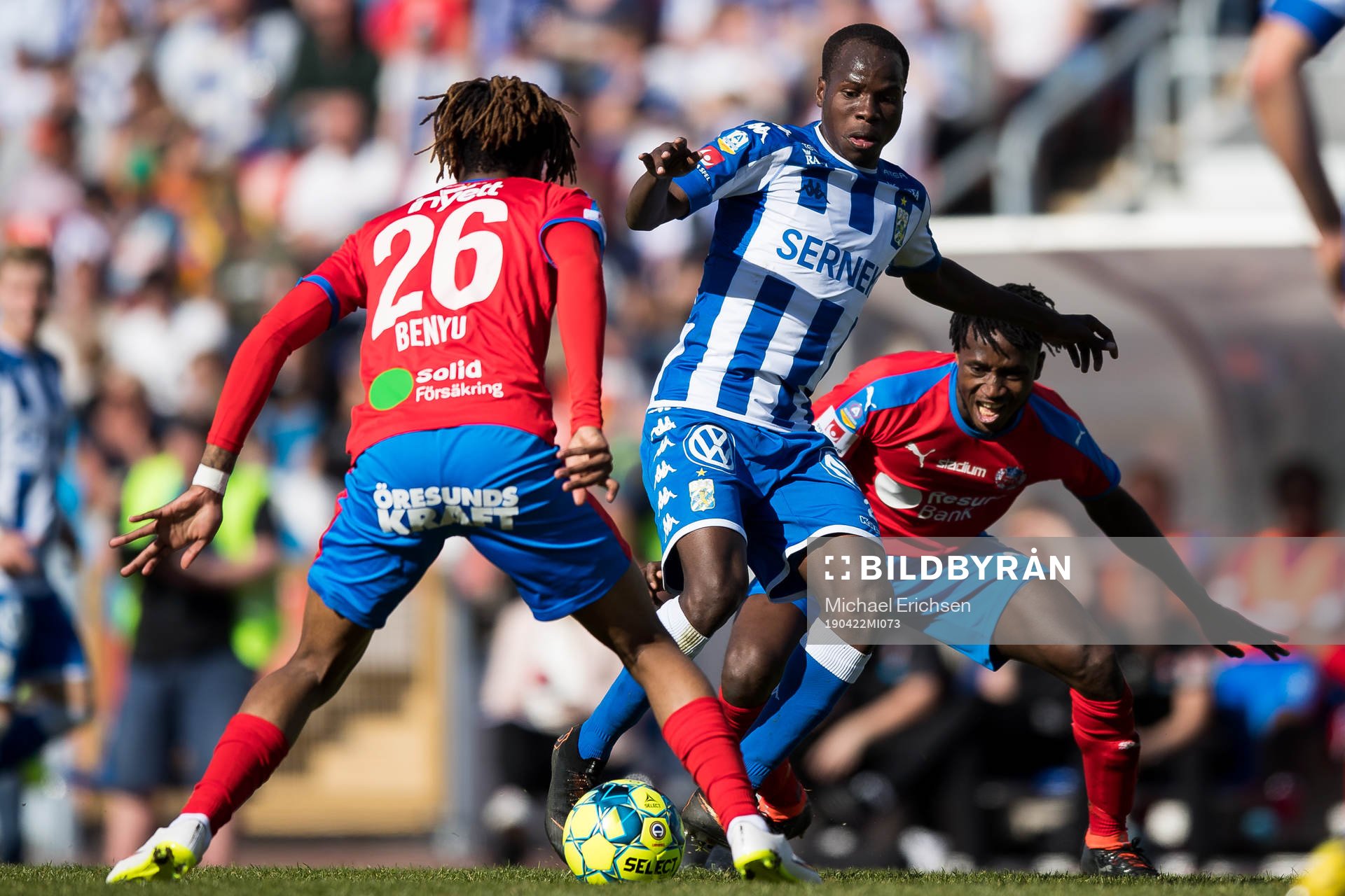 IFK Göteborgs Alhassan Yusuf Abdullahi mellan Helsingborgs