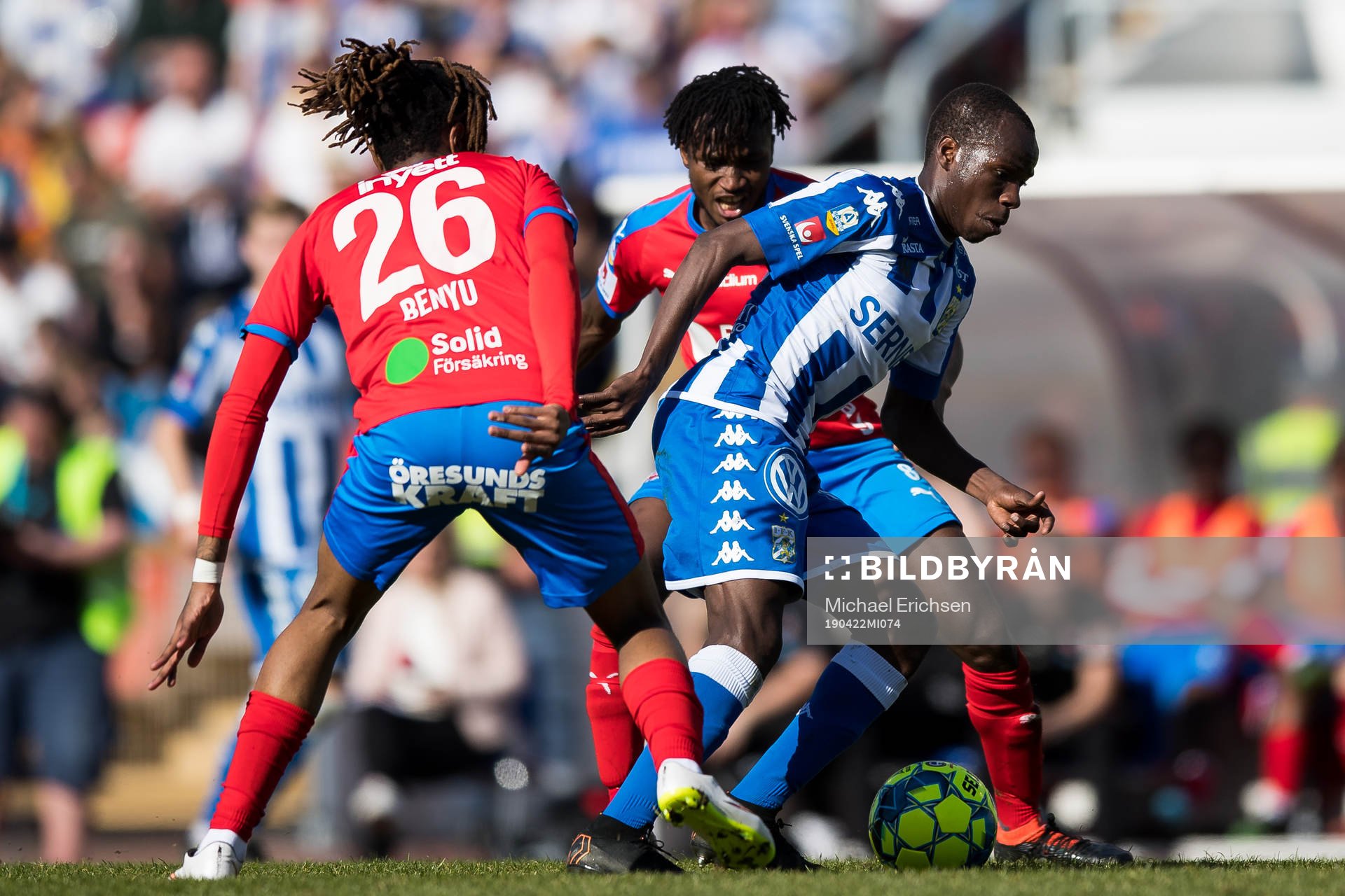 IFK Göteborgs Alhassan Yusuf Abdullahi mellan Helsingborgs