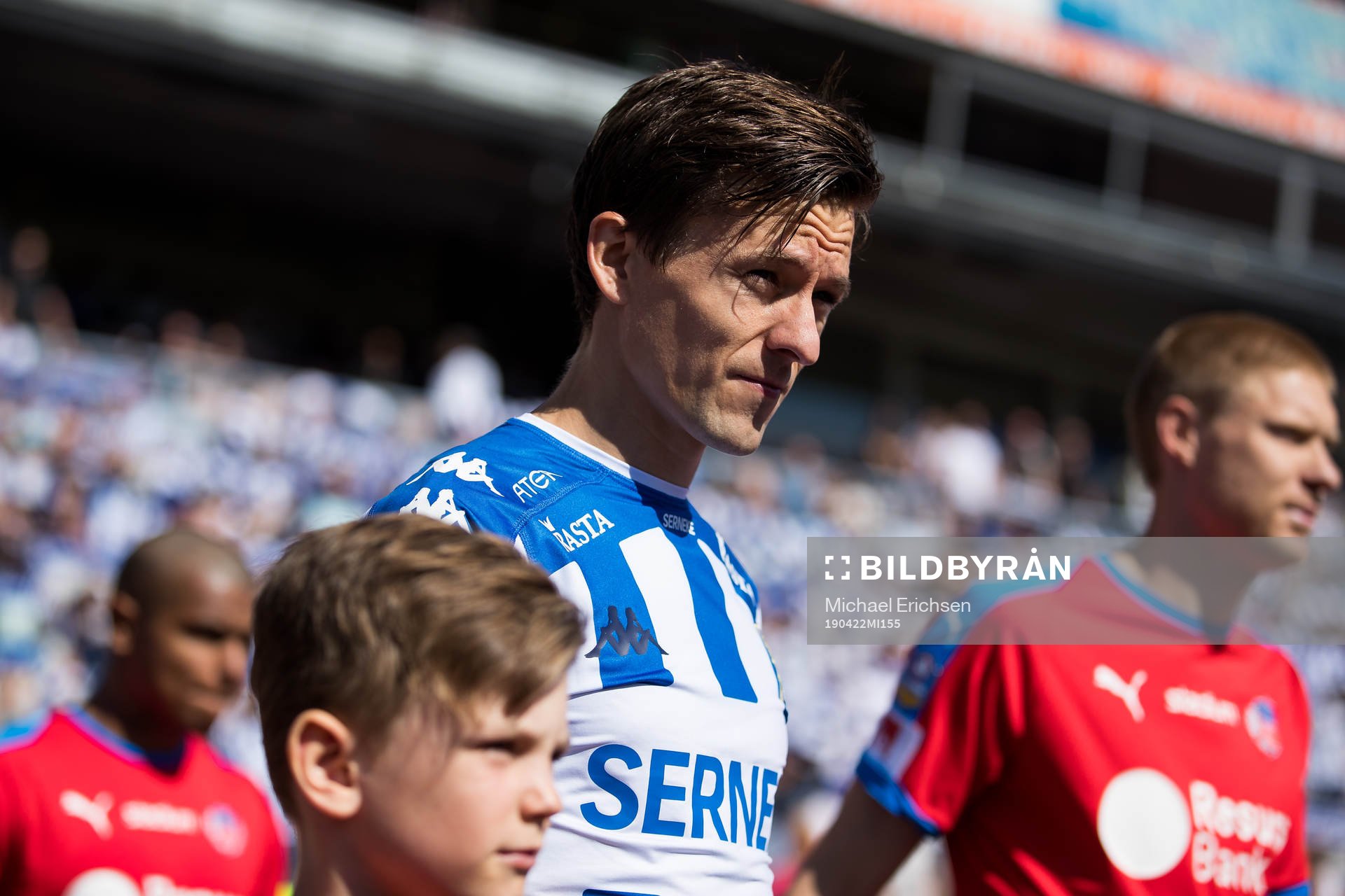 IFK Göteborgs Lasse Vibe innan fotbollsmatchen i