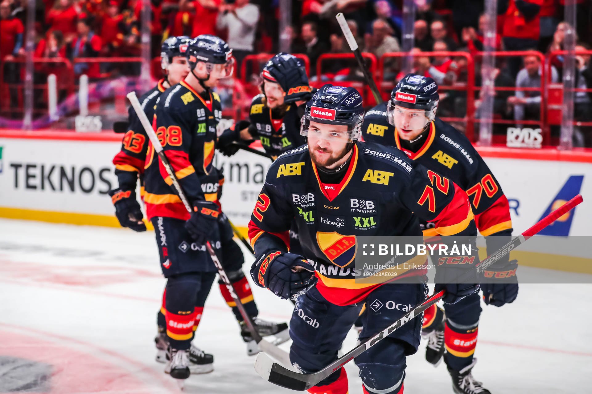 Djurgårdens Emil Bemström jublar