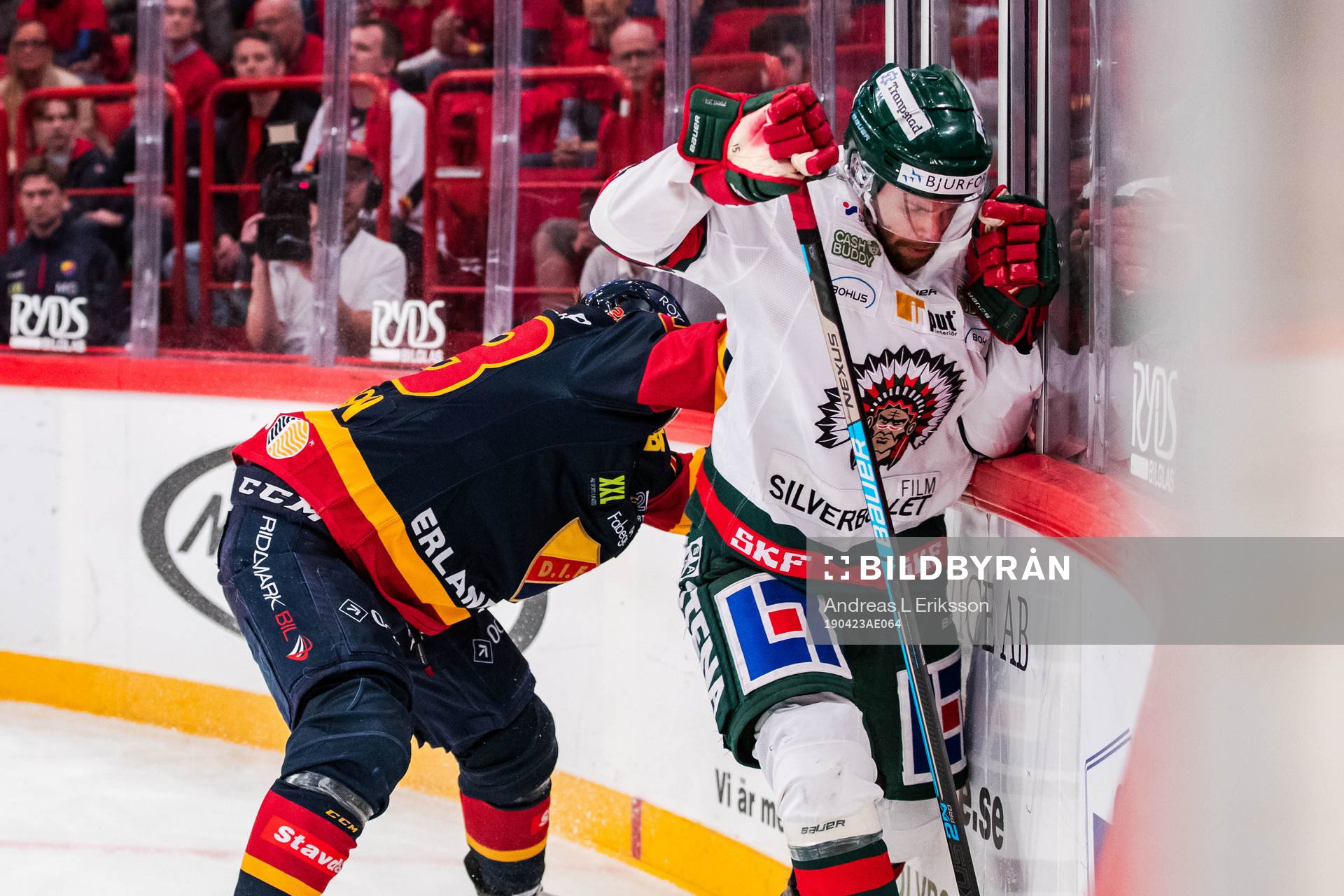 Frölundas Anders Grönlund och Djurgårdens Dennis Svensson