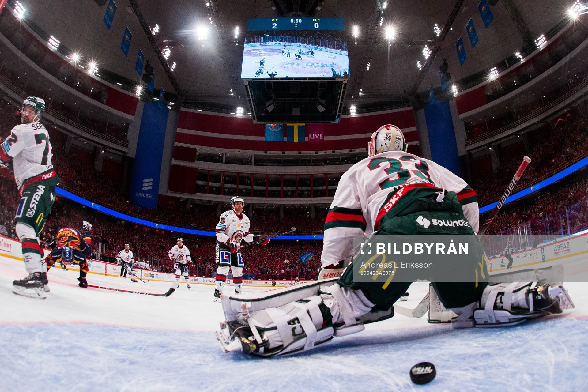 Frölundas målvakt Johan Mattsson släpper in 3-0