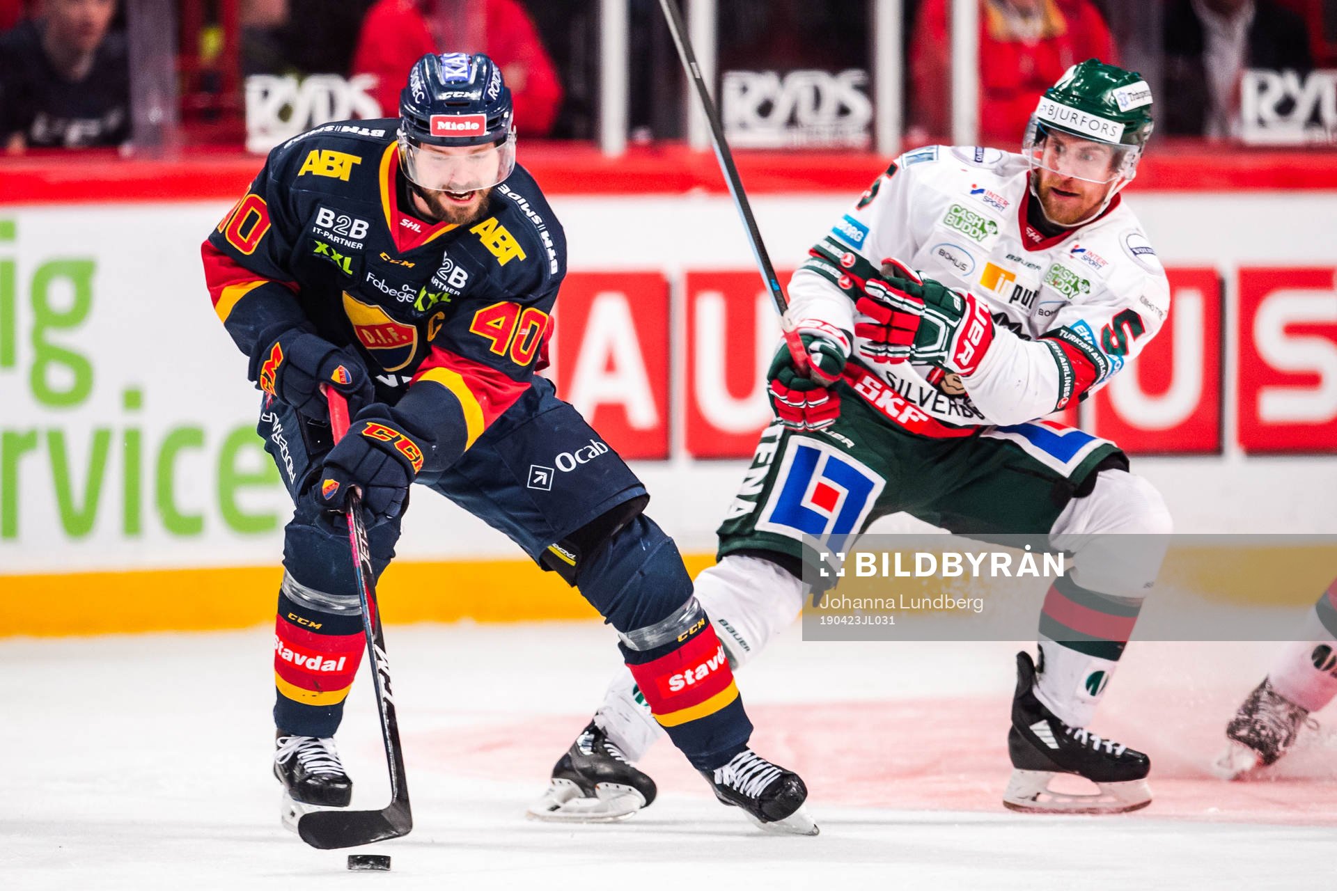 Djurgårdens Jacob Josefson och Frölundas Kristoffer
