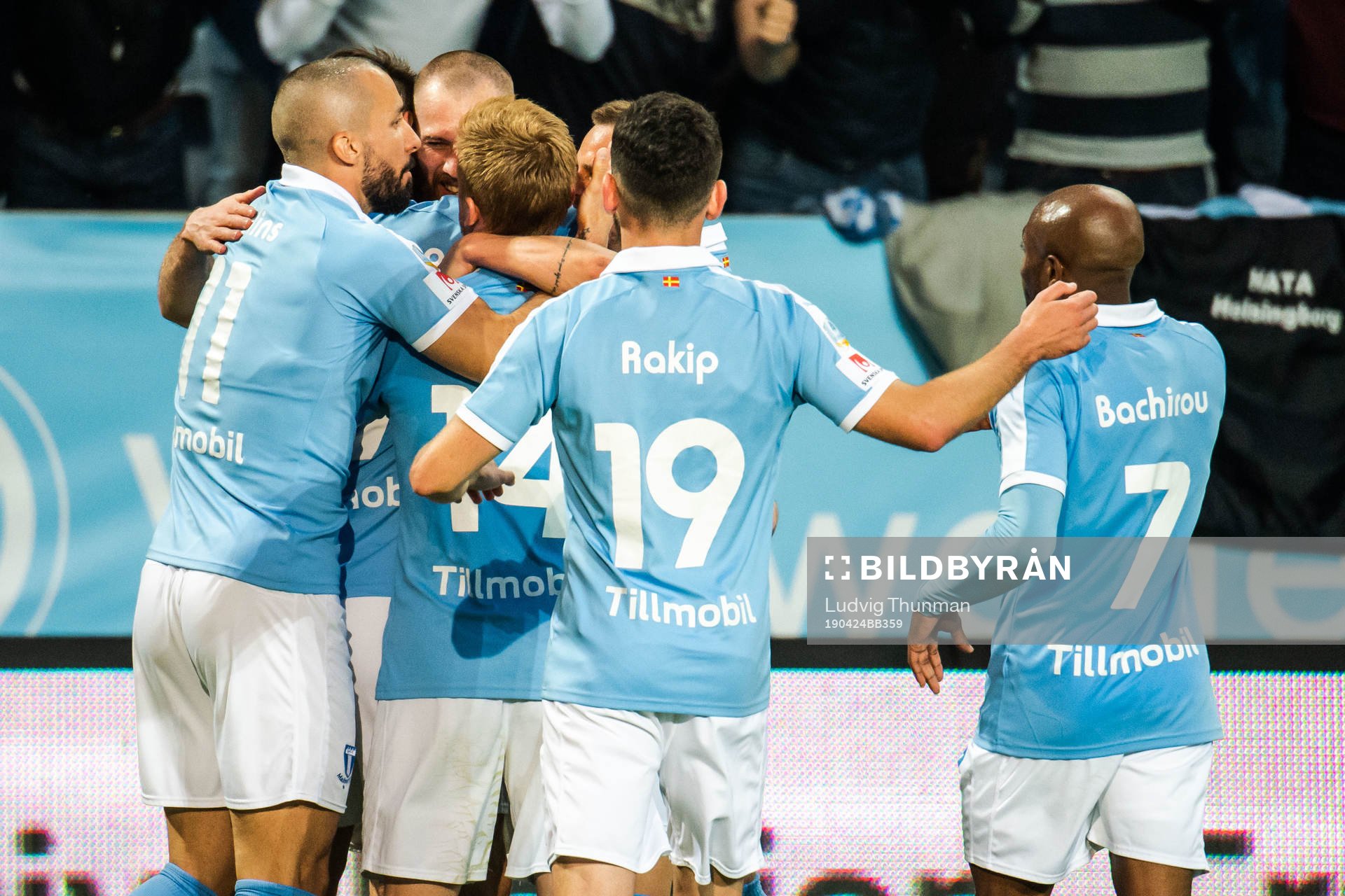 Malmö FFs Markus Rosenberg jublar med lagkamrater