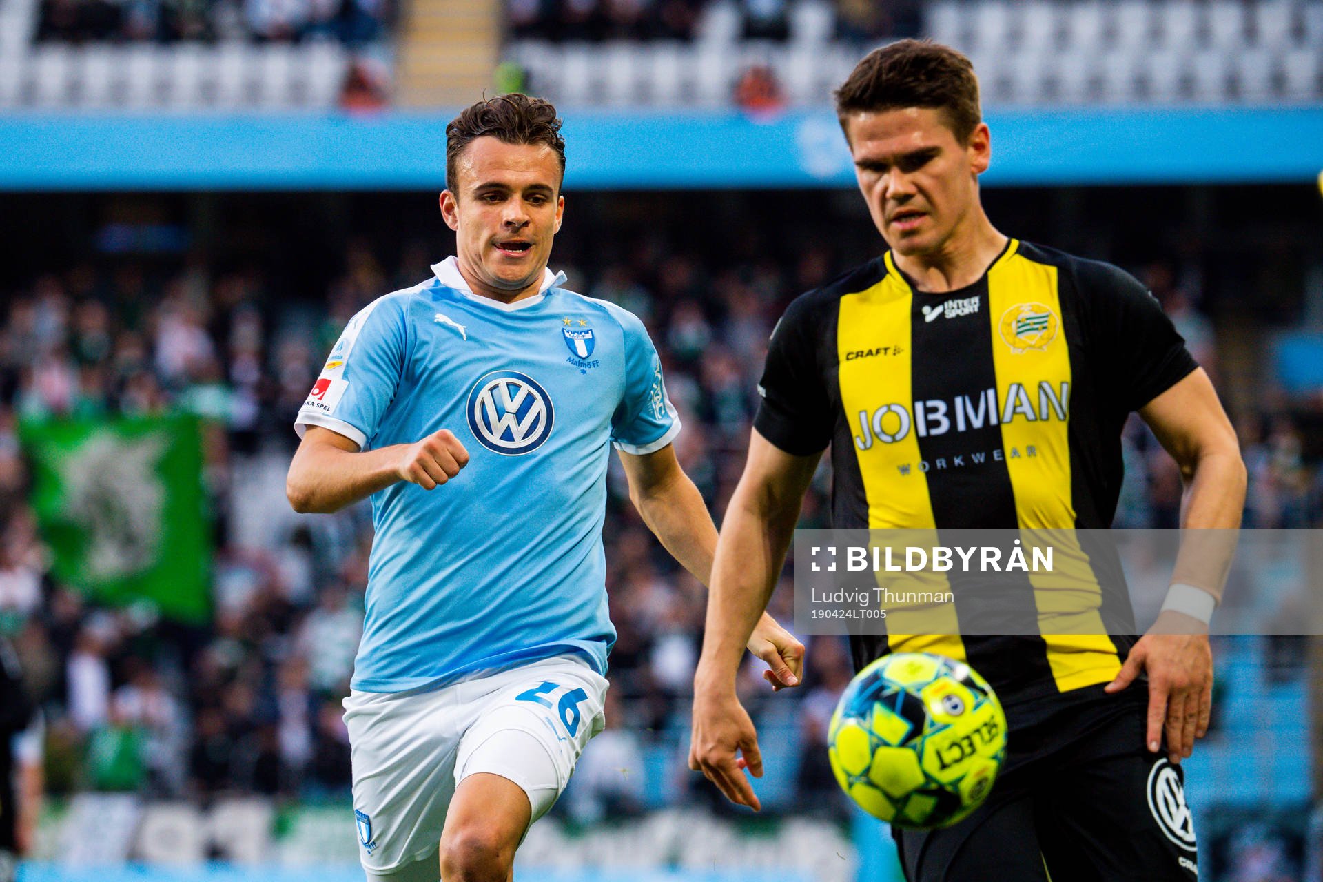 Malmö FFs Andreas Vindheim jagar Hammarbys Vidar Örn