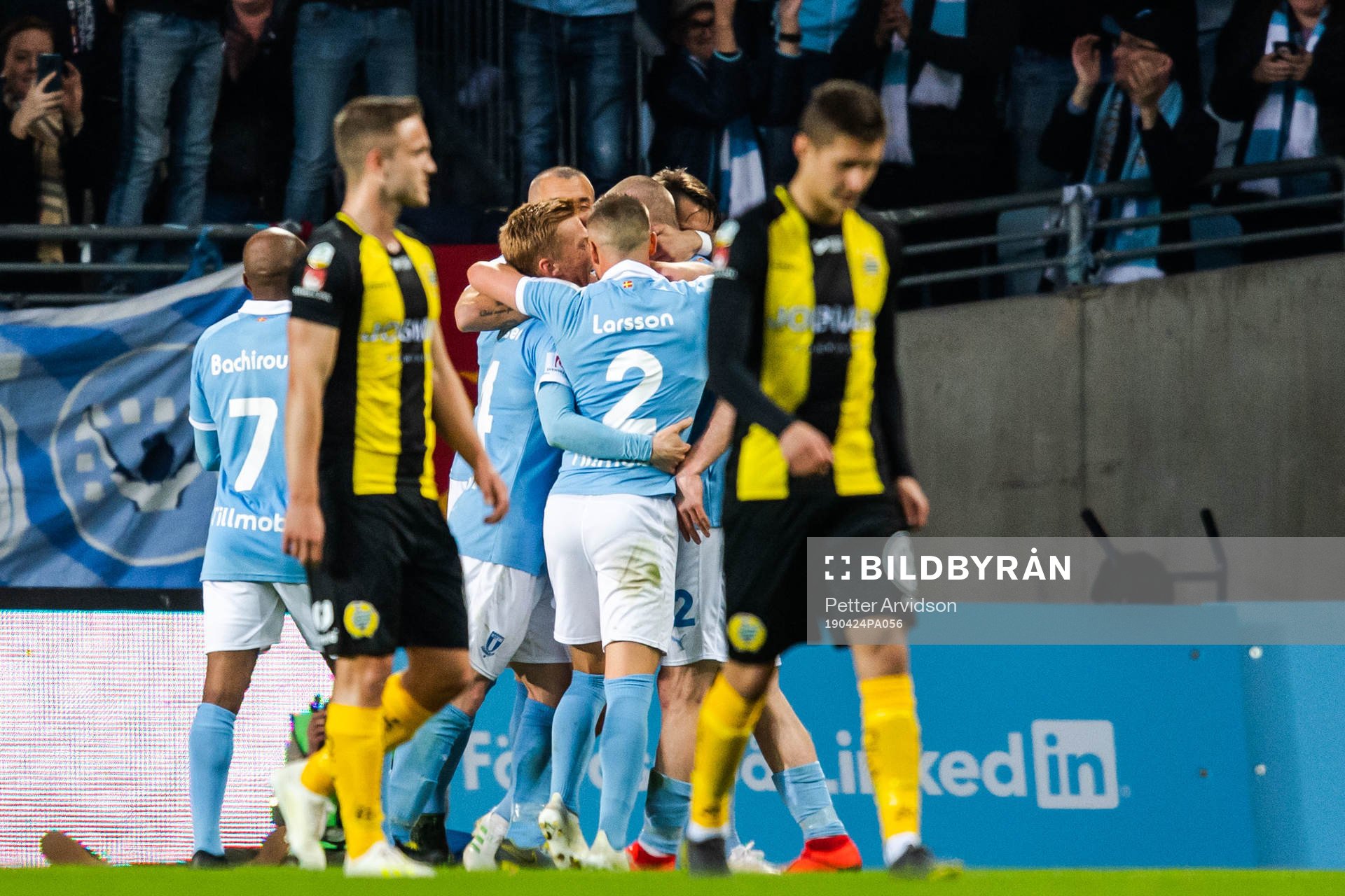 Malmö FFs Markus Rosenberg jublar med lagkamrater