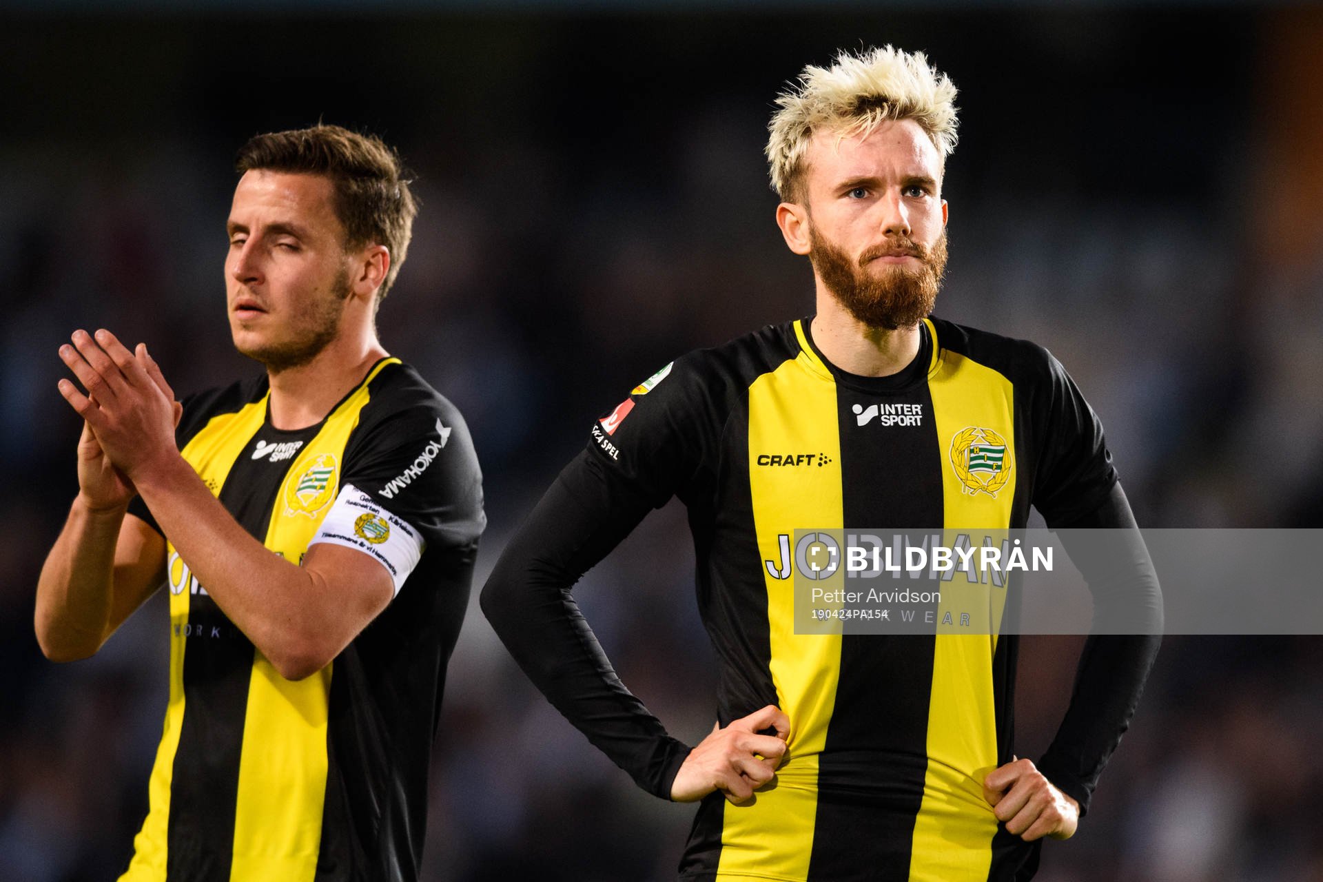 Hammarbys Jeppe Andersen och Simon Sandberg deppar