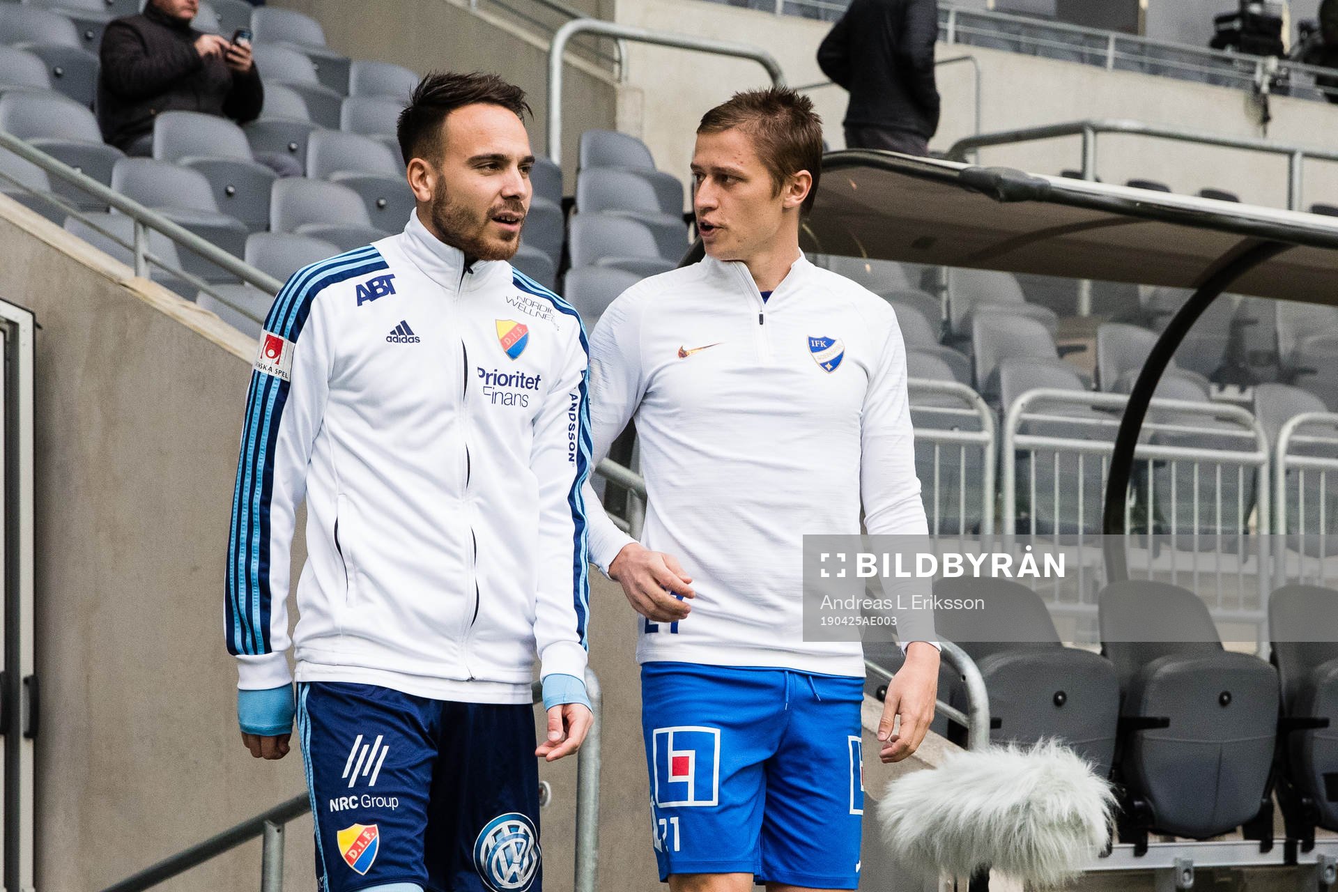 Djurgårdens Dzenis Kozica och IFK Norrköpings Simon Thern