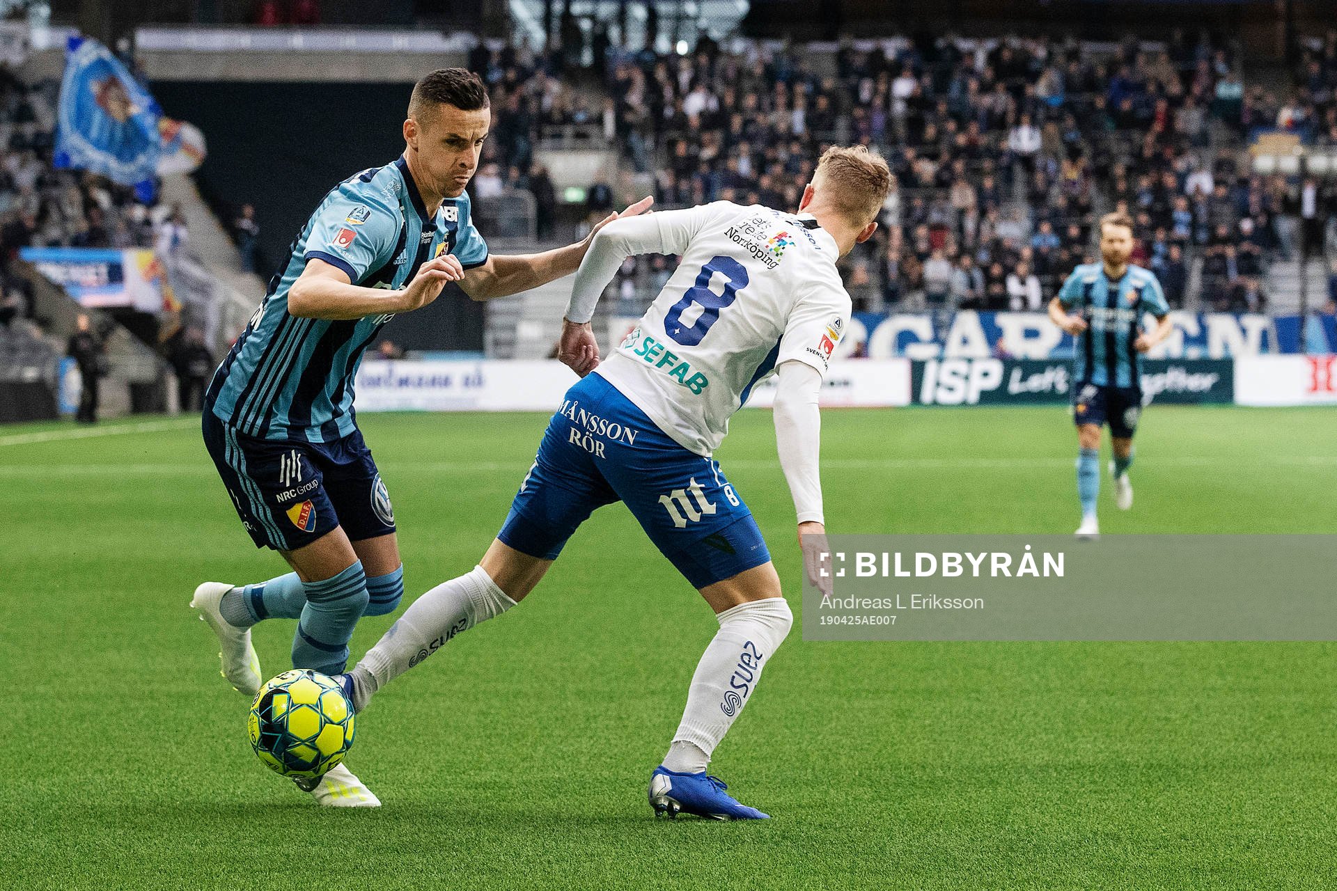 Djurgårdens Haris Radetinac och IFK Norrköpings Gudmundur
