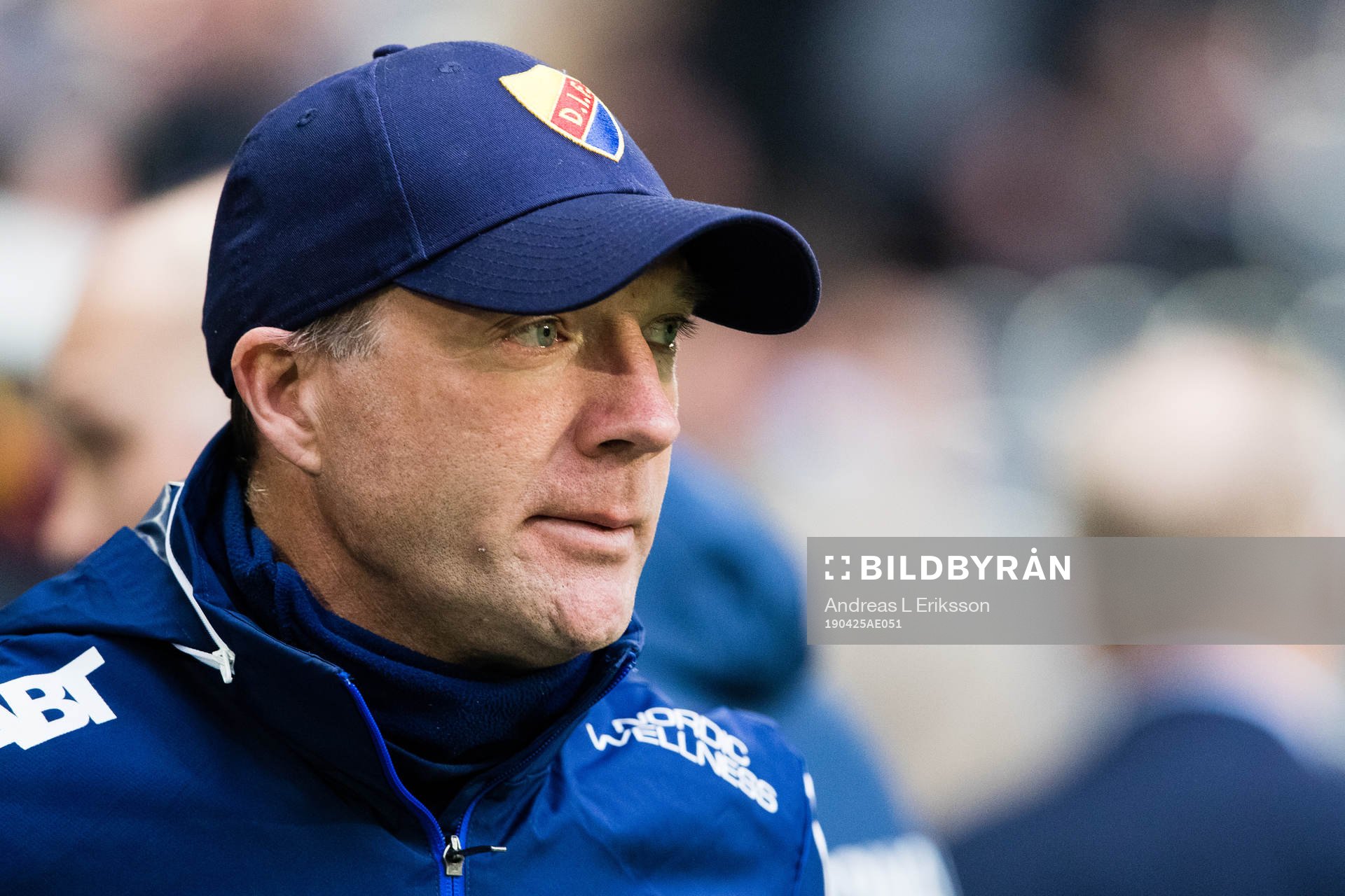 Djurgårdens tränare Kim Bergstrand innan fotbollsmatchen