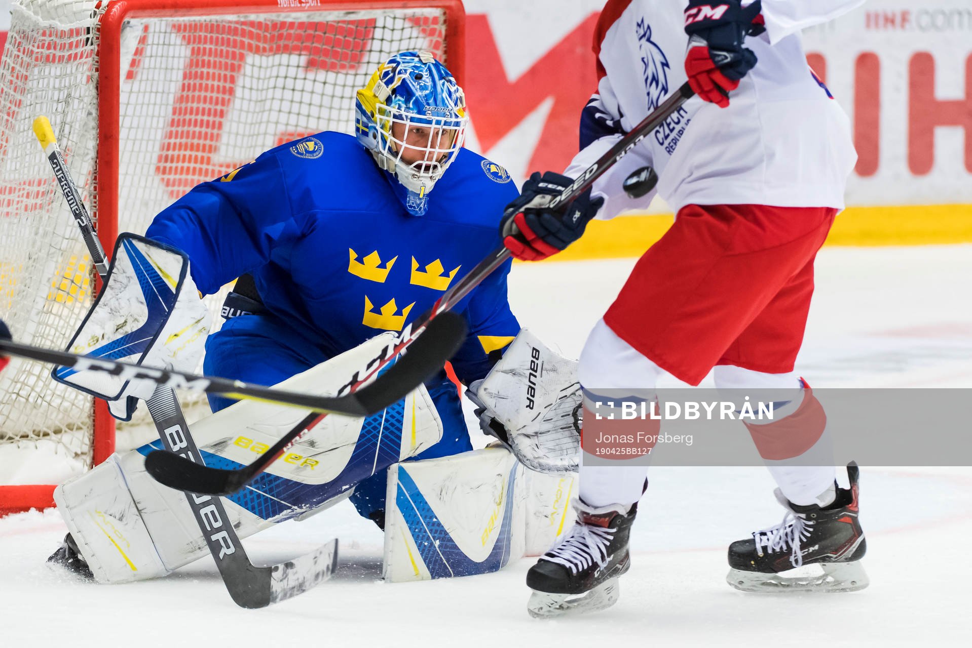 Goalkeeper Jesper Wallstedt of Sweden