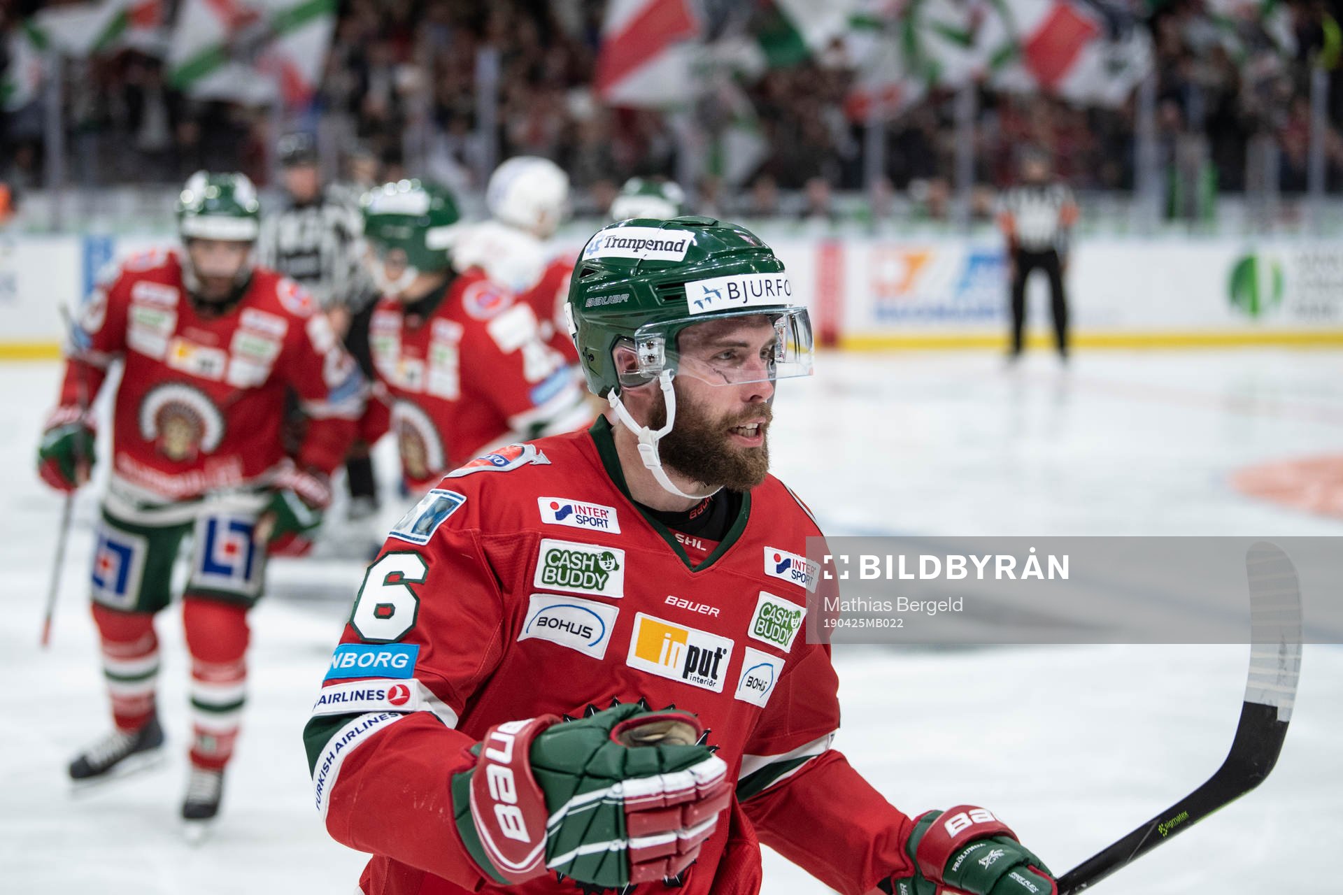 Frölundas Brandon Gormley jublar