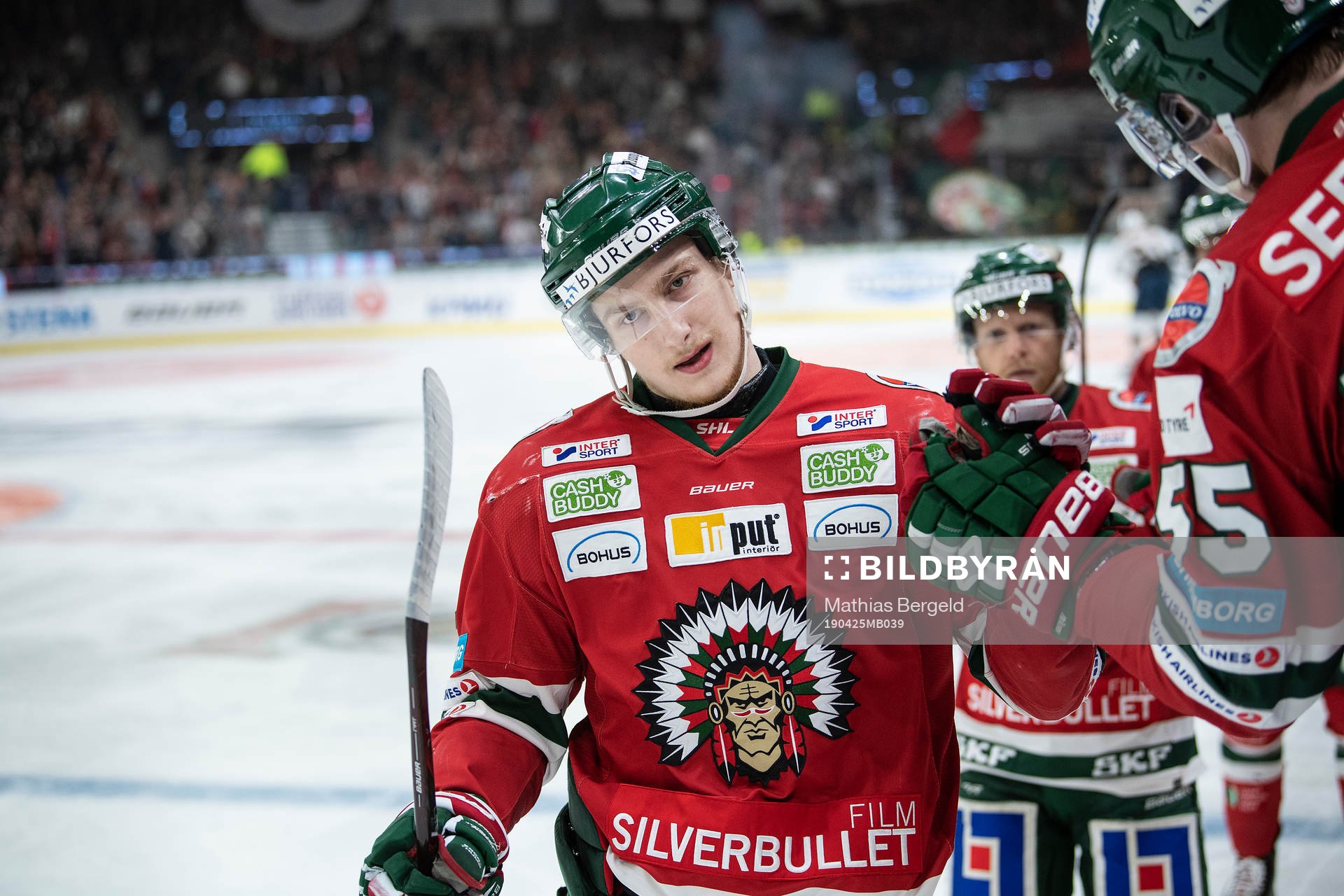 Frölundas Jacob Moverare  jublar