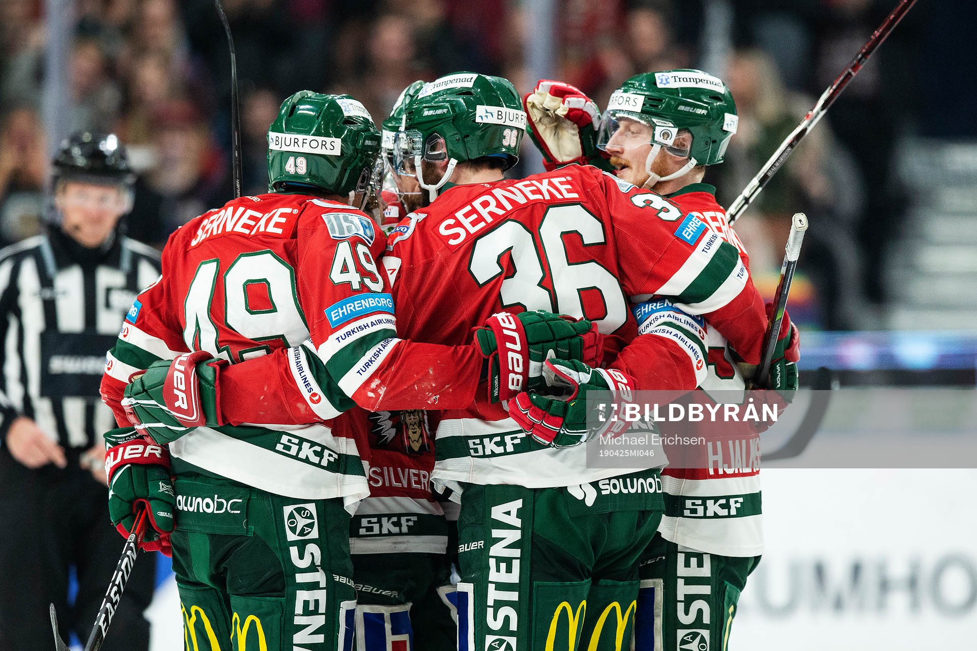 Frölundas Brandon Gormley jublar