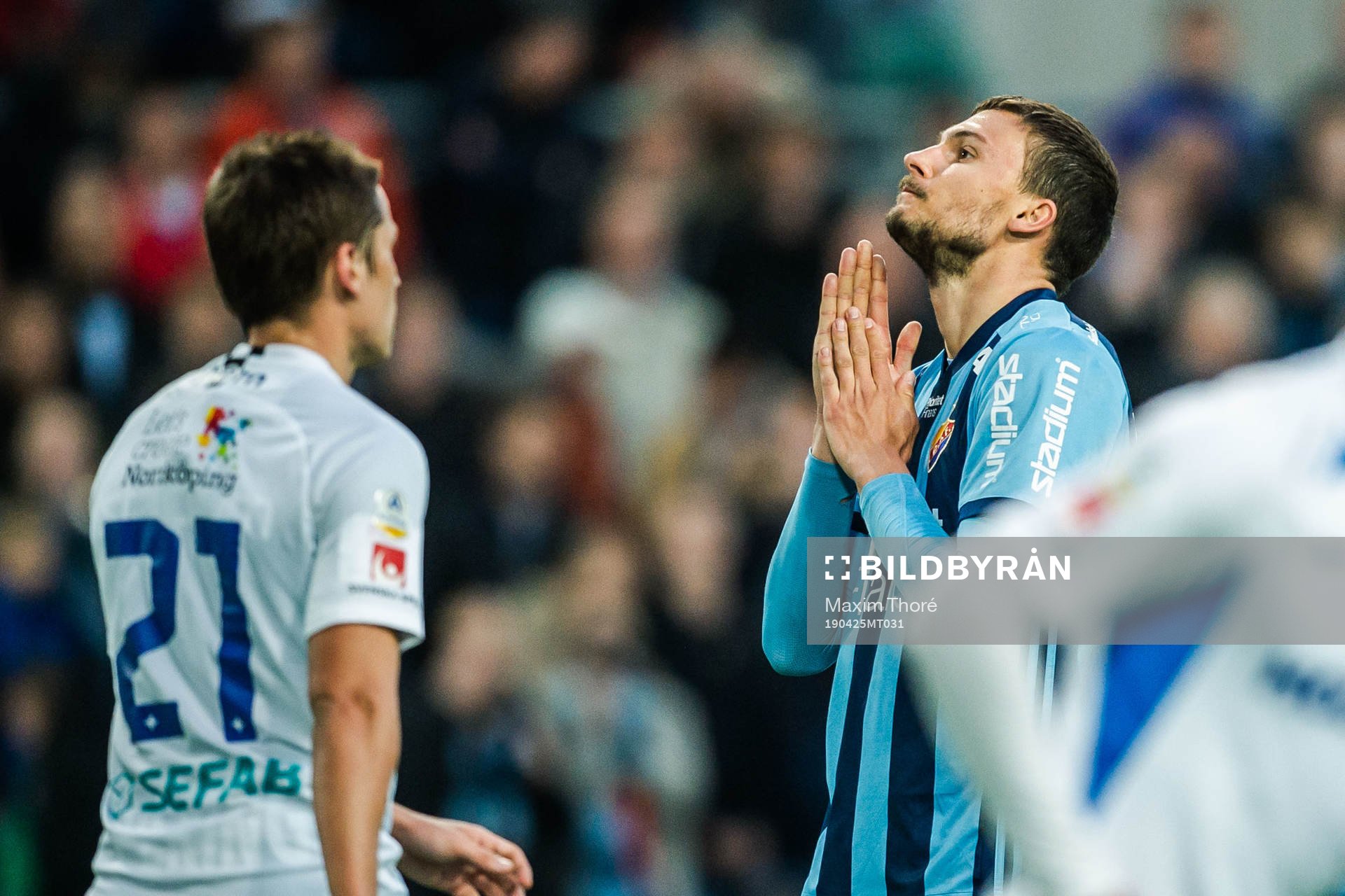 Djurgårdens Erik Berg deppar