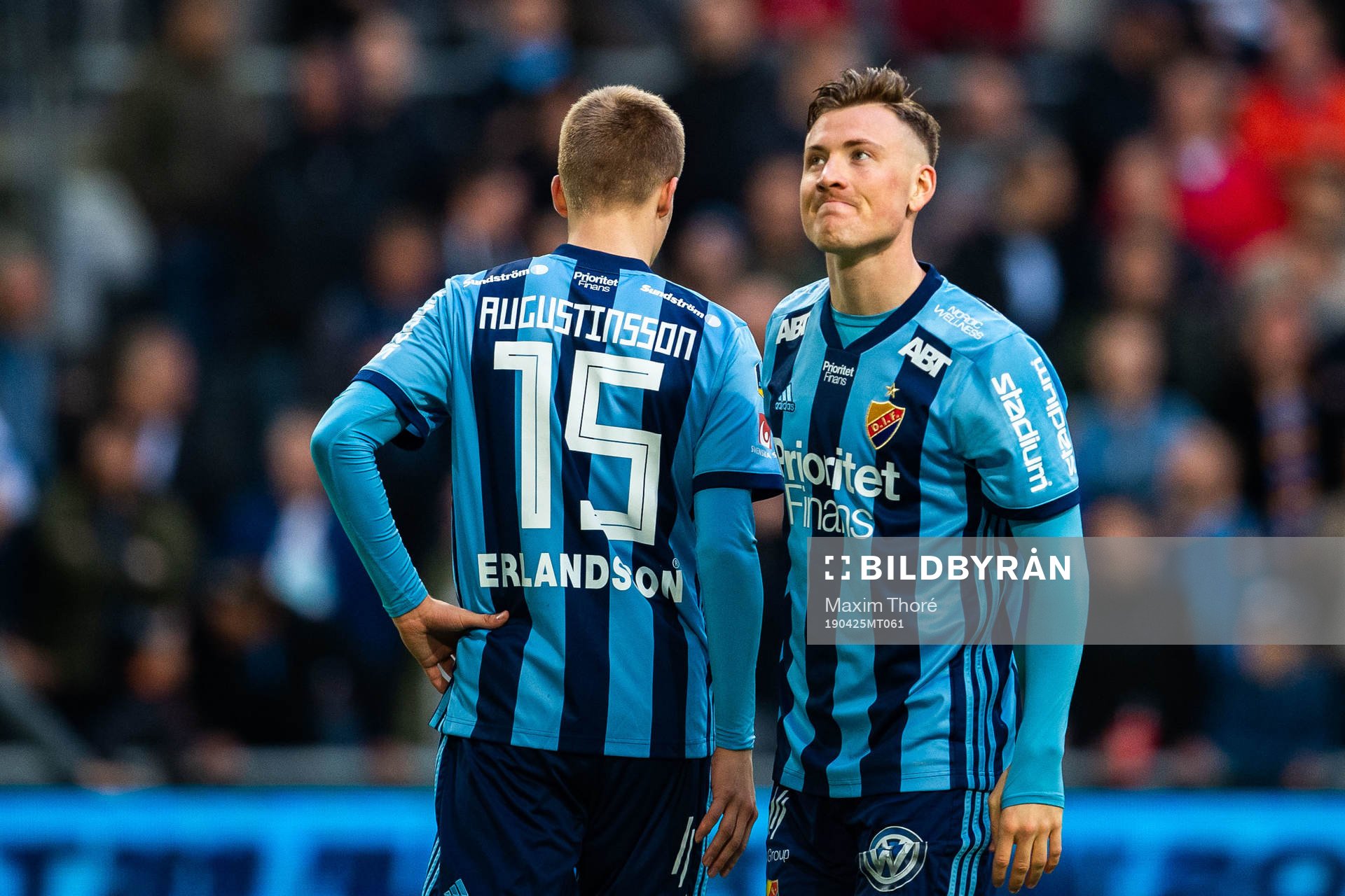 Djurgårdens Jonathan Augustinsson och Fredrik Ulvestad