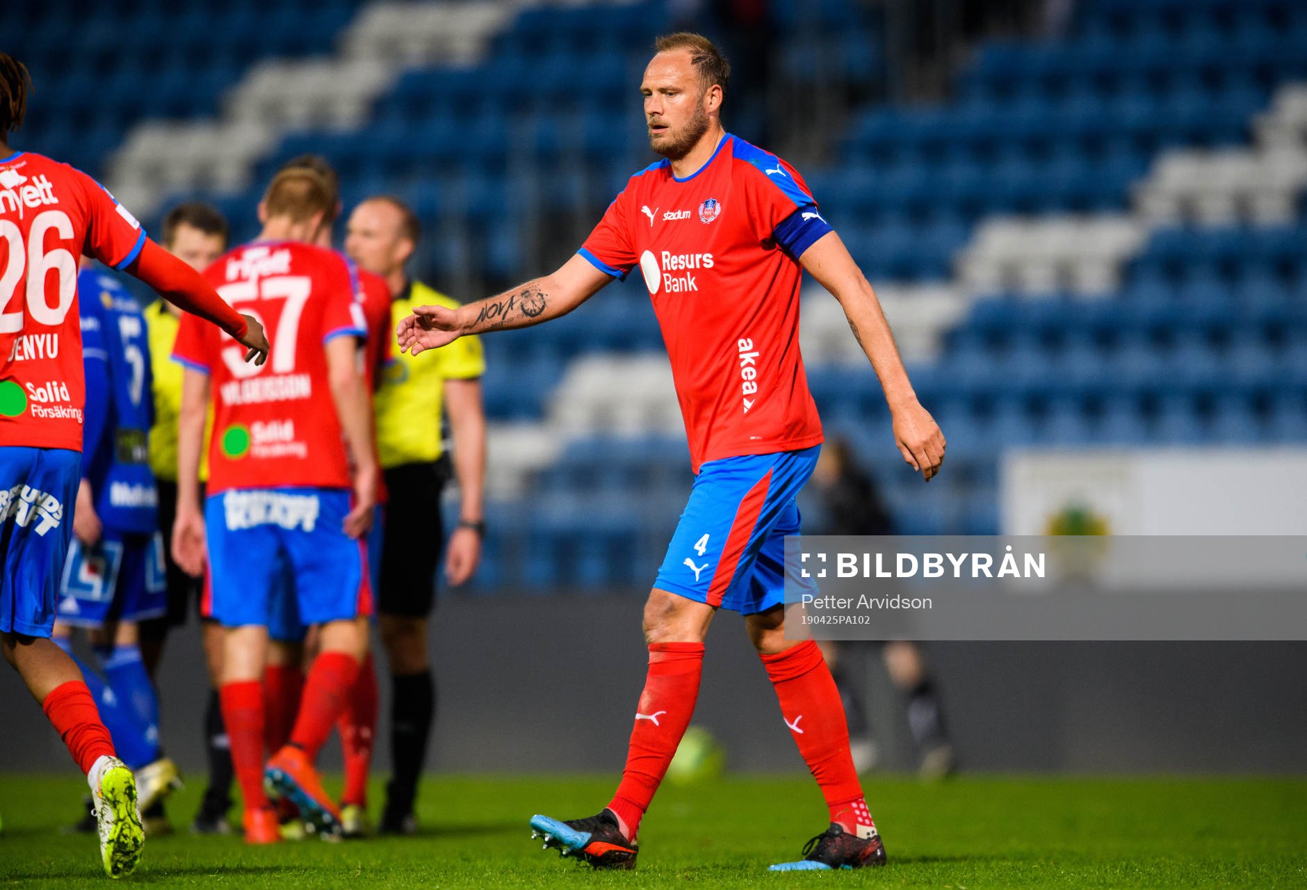 Helsingborgs Andreas Granqvist efter fotbollsmatchen i Allsvenskan mellan Helsingborg och GIF Sundsvall den 25 april 2019 i Helsingborg.