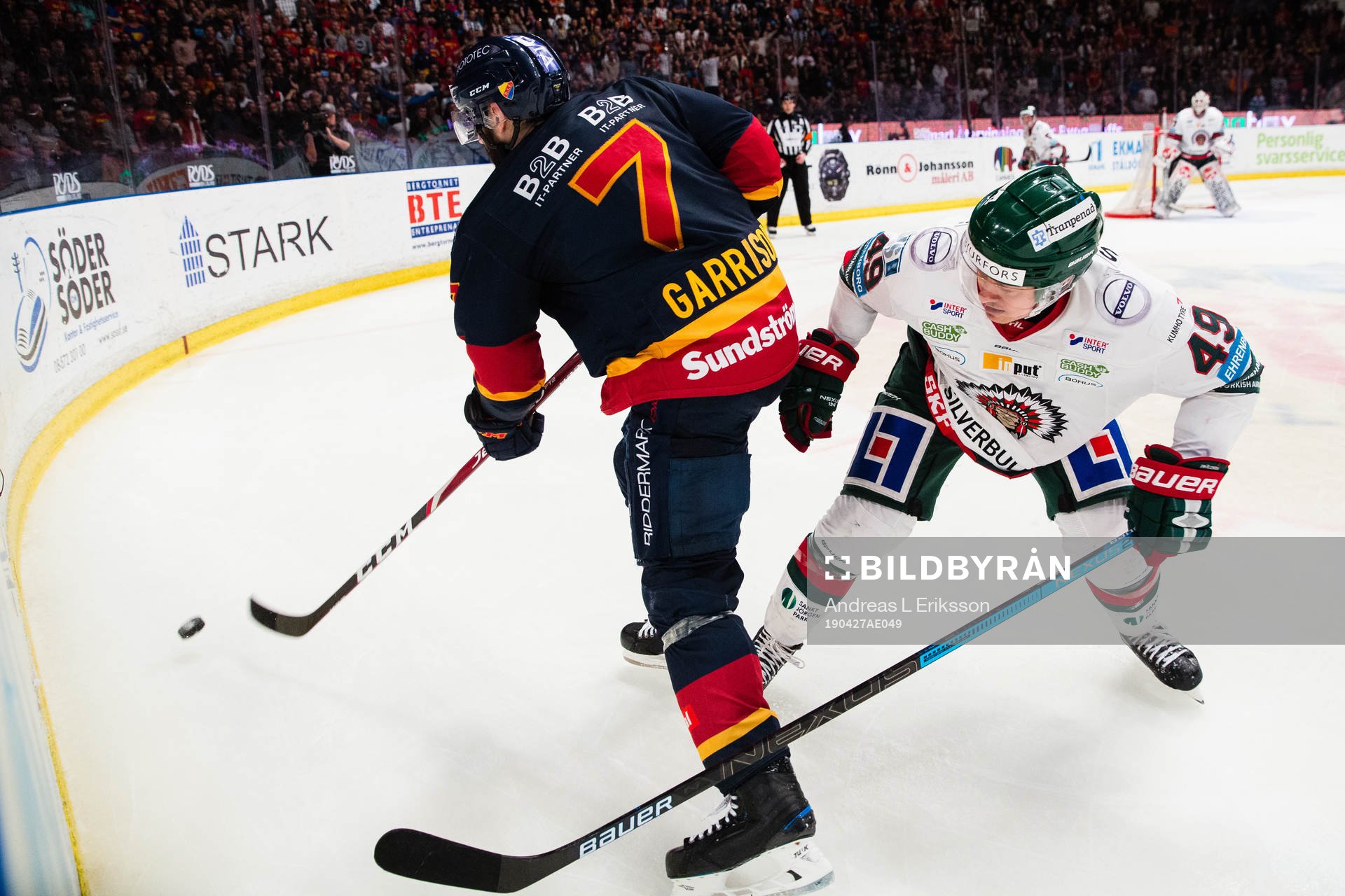 Djurgårdens Jason Garrison och Frölundas Rhett Rakshani