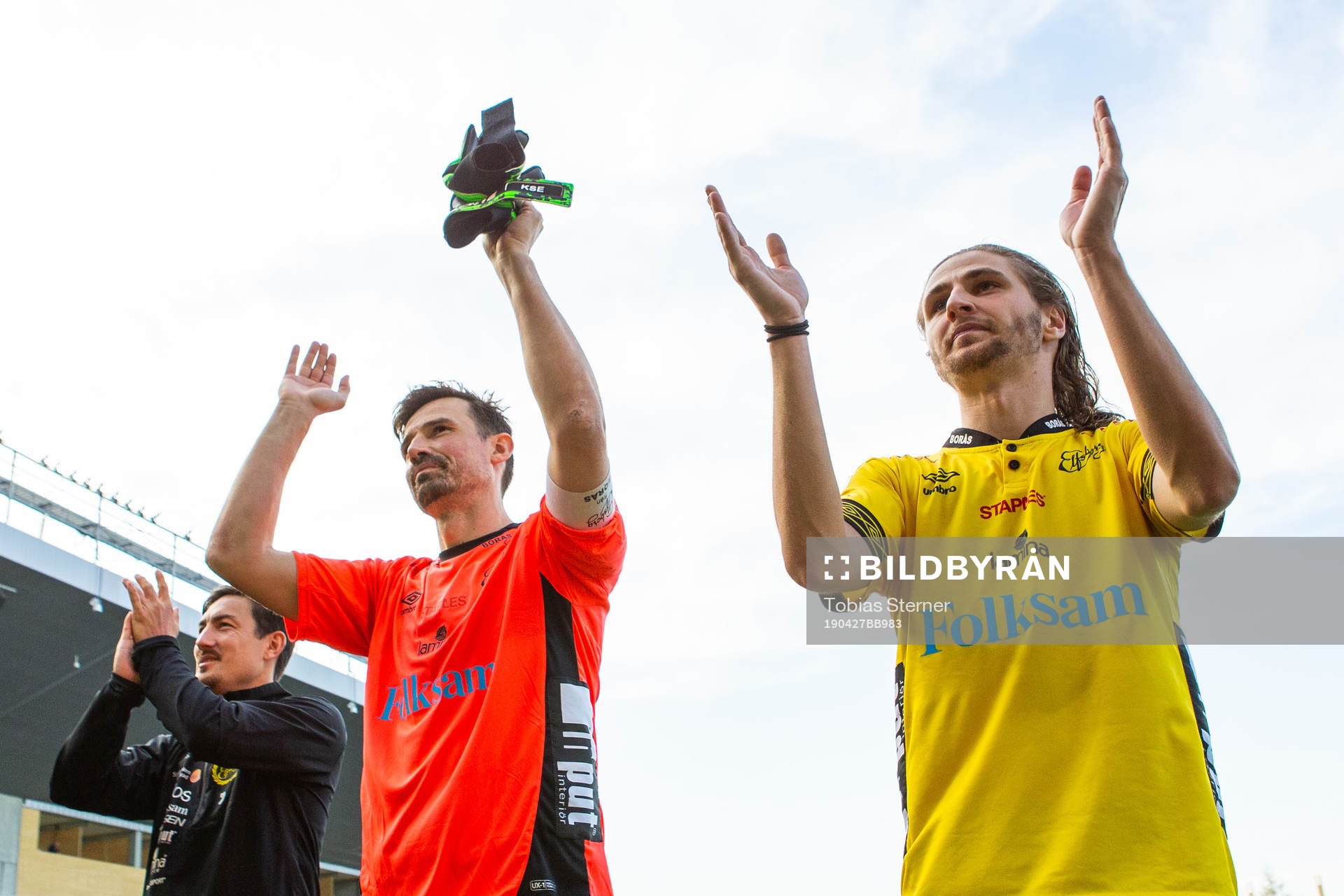 Elfsborgs Pawel Cibicki och målvakt Kevin Stuhr Ellegaard