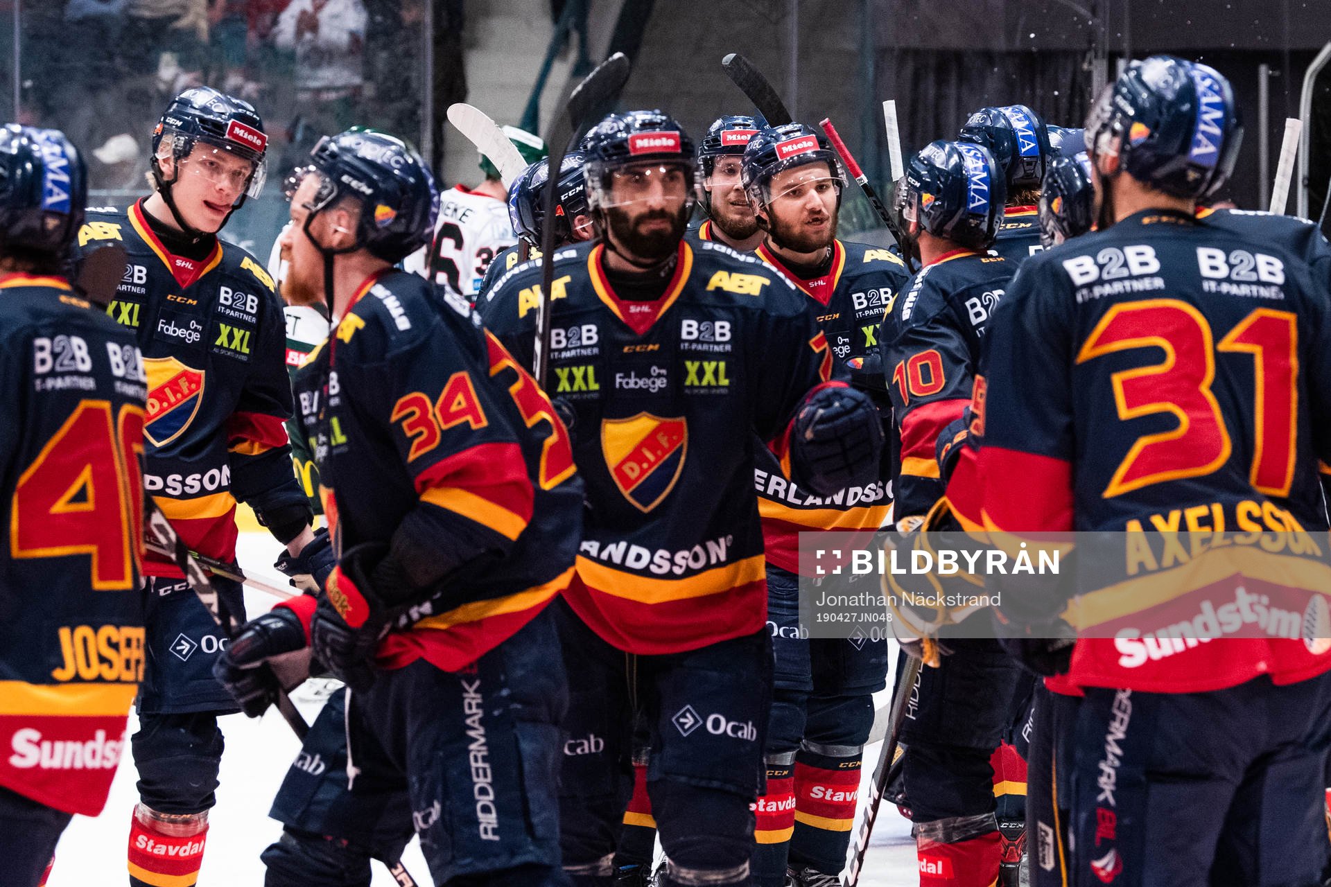 Djurgårdens spelare jublar