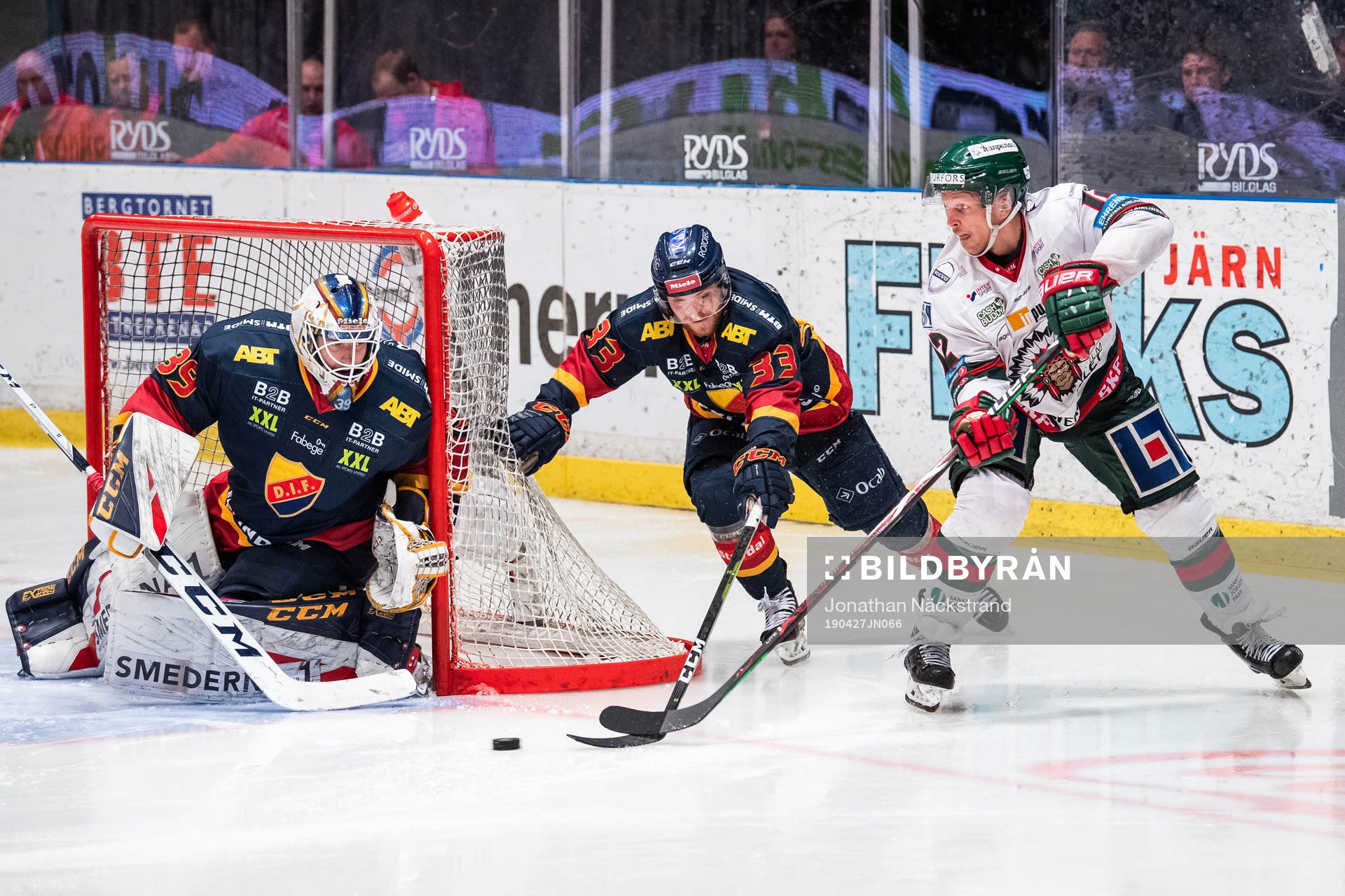 Djurgårdens målvakt Adam Reideborn och Linus Hultström