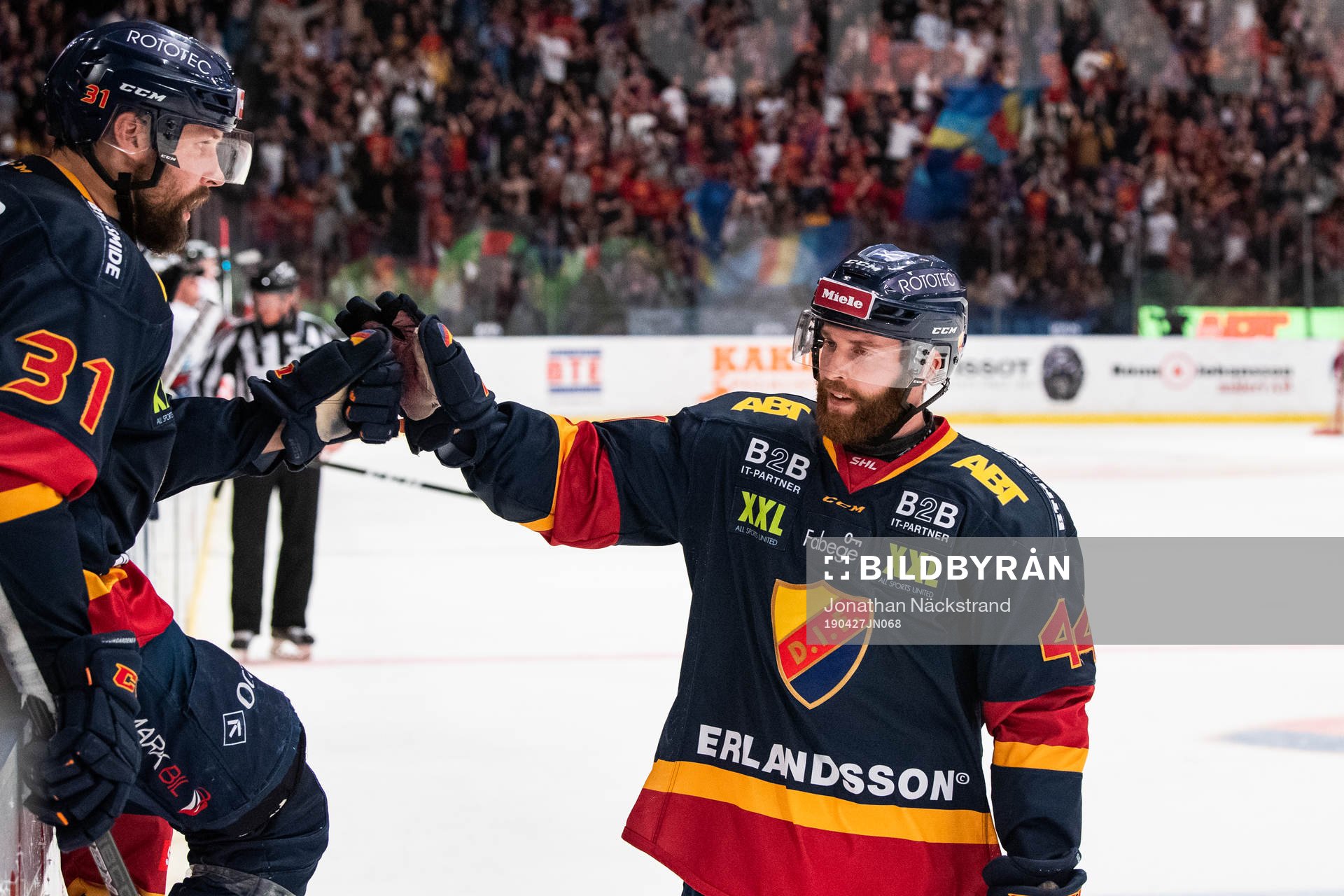 Djurgårdens Mattias Guter jublar