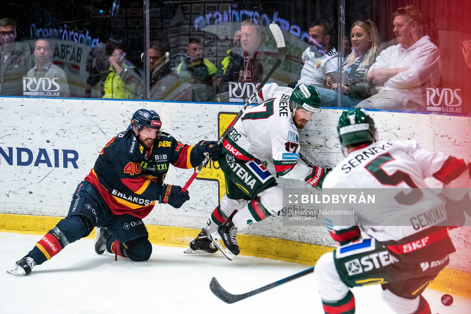 Djurgårdens Jacob Josefson och Frölundas Sebastian