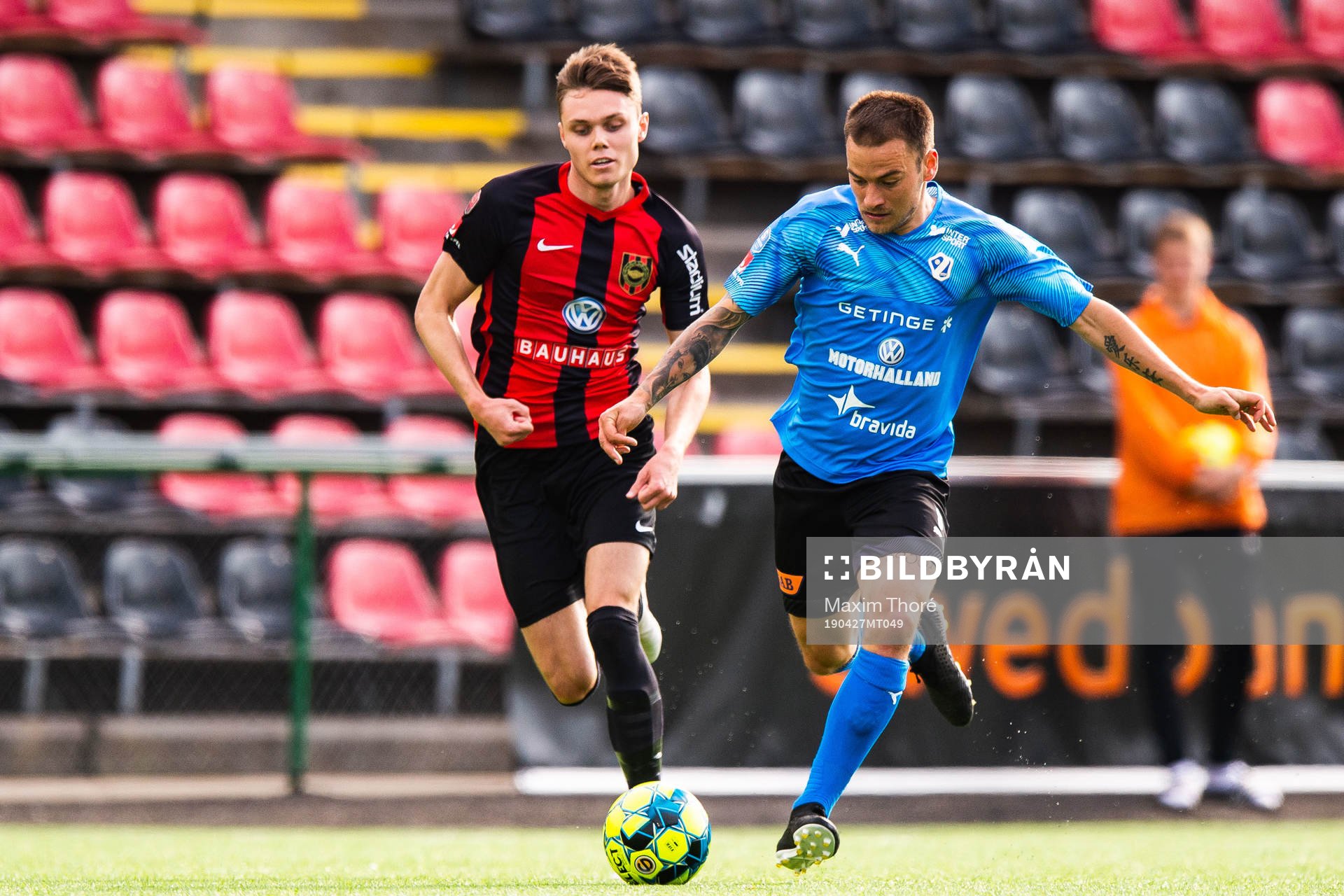 Brommapojkarnas Albin Linnér och Halmstads Pontus Silfwer