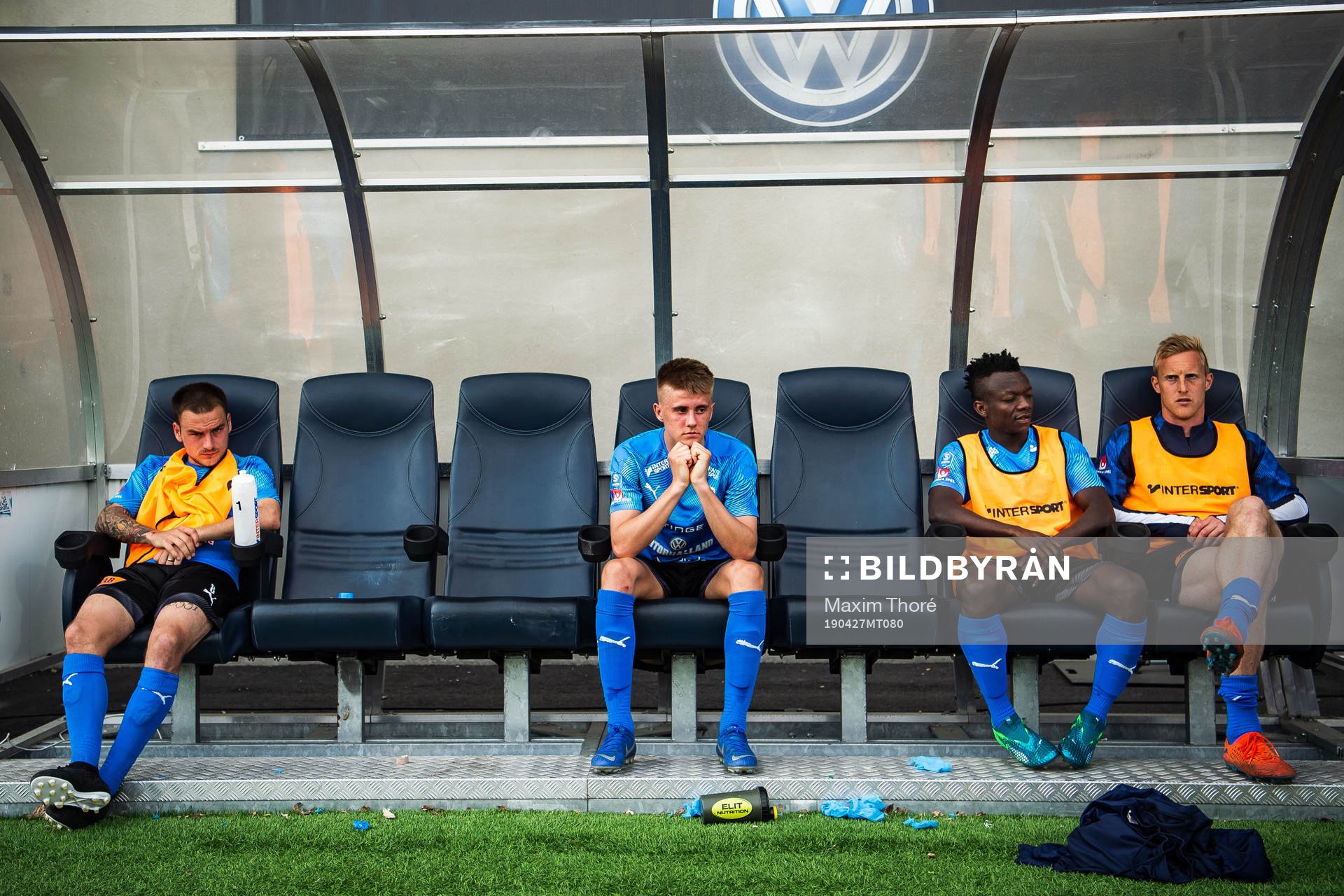 Halmstads Pontus Silfwer och Thomas Boakye deppar
