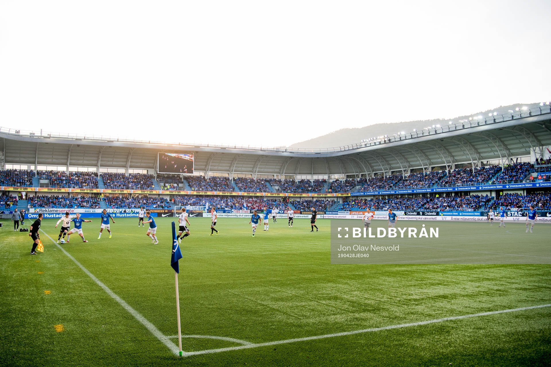General interior view of Aker Stadion during the Eliteserien match between Molde and Rosenborg on April 28, 2019 in Molde.