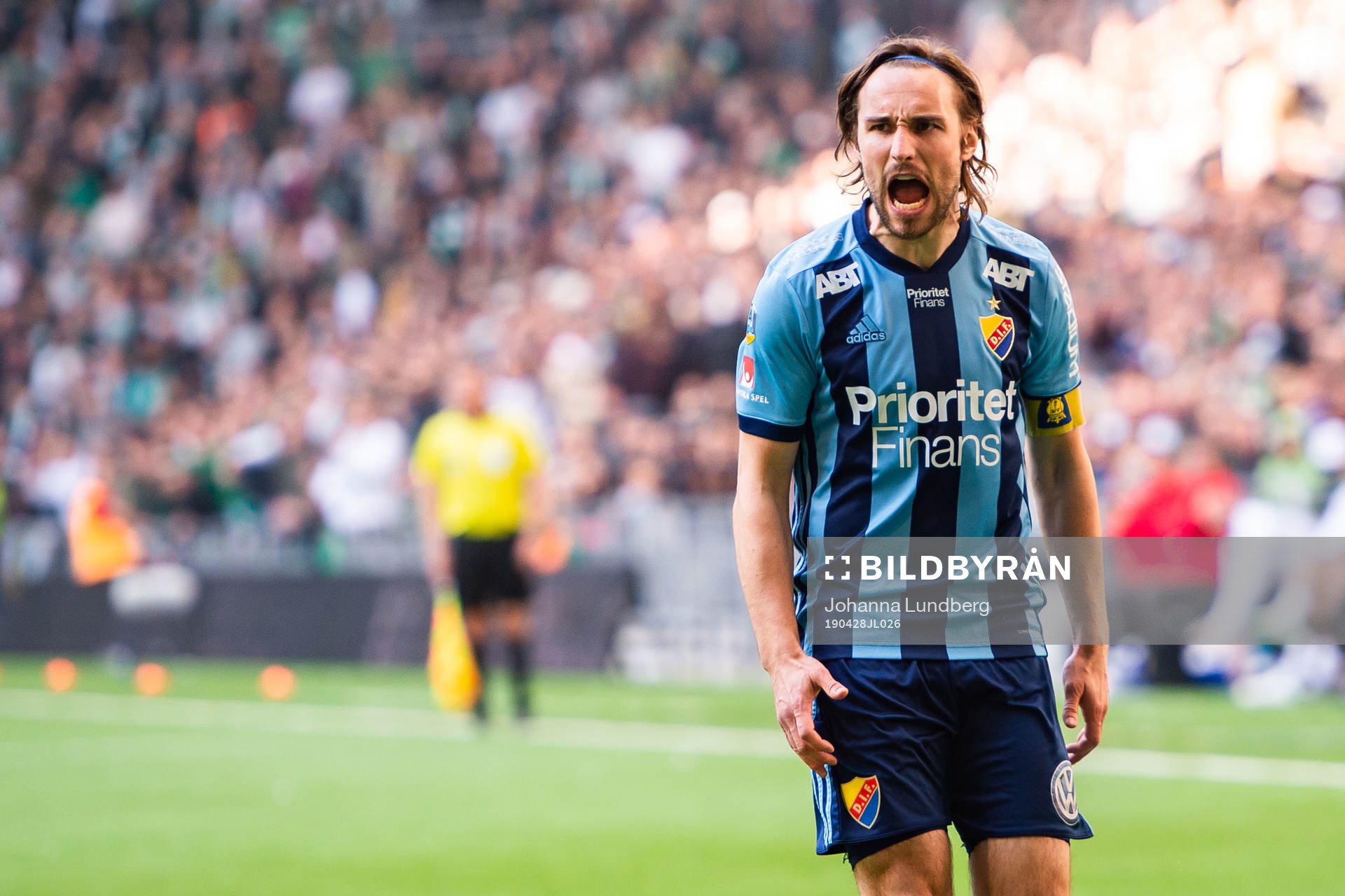 Djurgårdens Kevin Walker reagerar