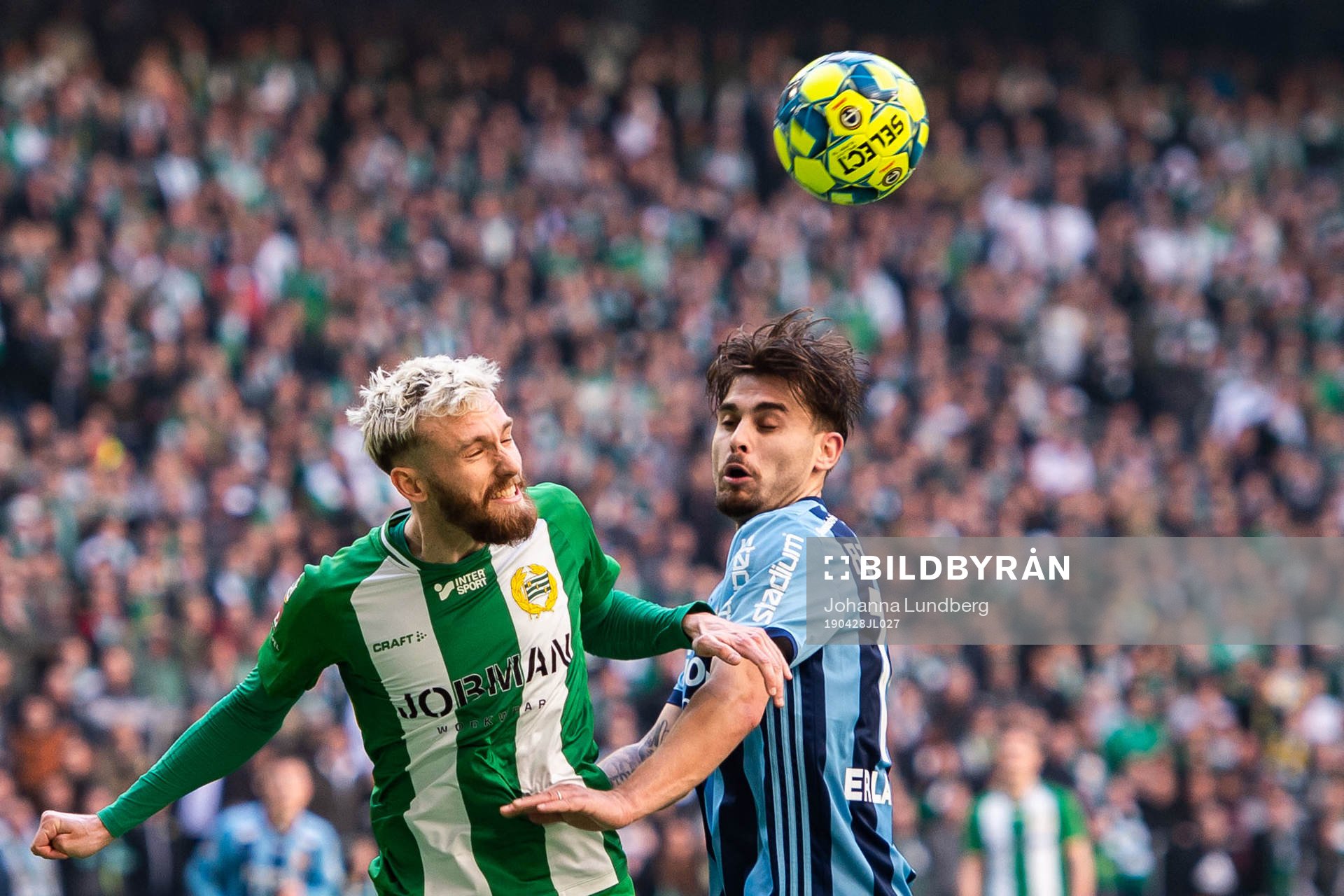 Hammarbys Simon Sandberg och Djurgårdens Astrit Ajdarevic