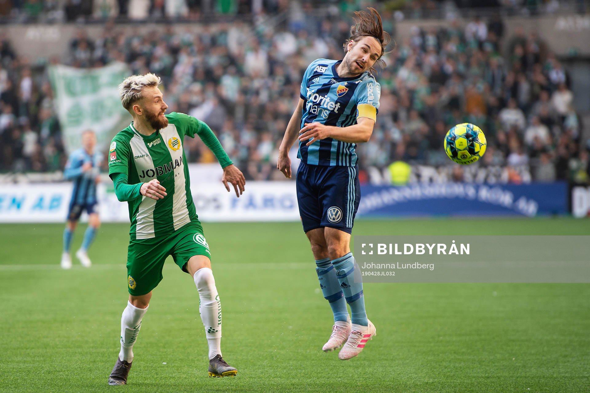 Hammarbys Simon Sandberg och Djurgårdens Kevin Walker