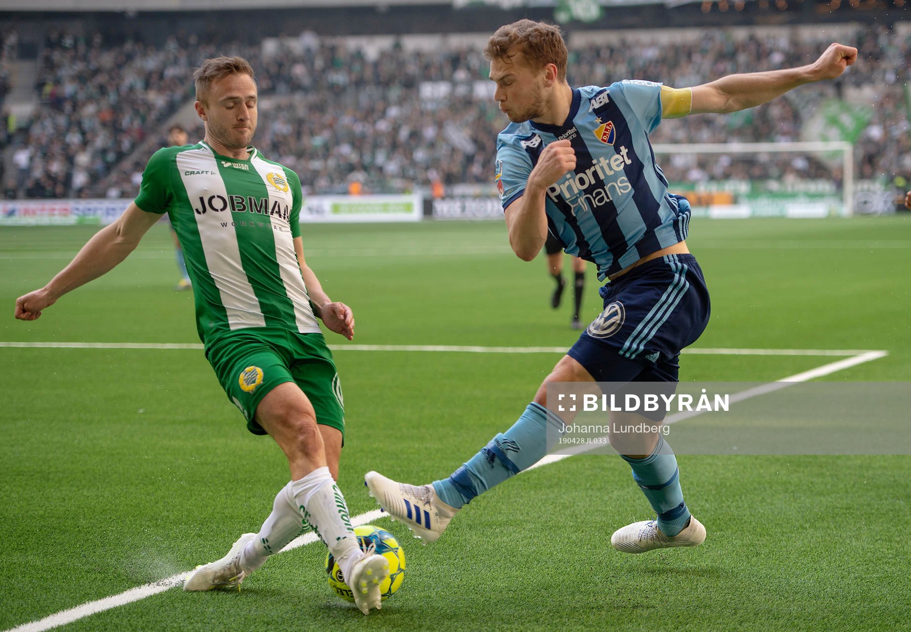 Hammarbys Mats Solheim och Djurgårdens Jesper Karlström