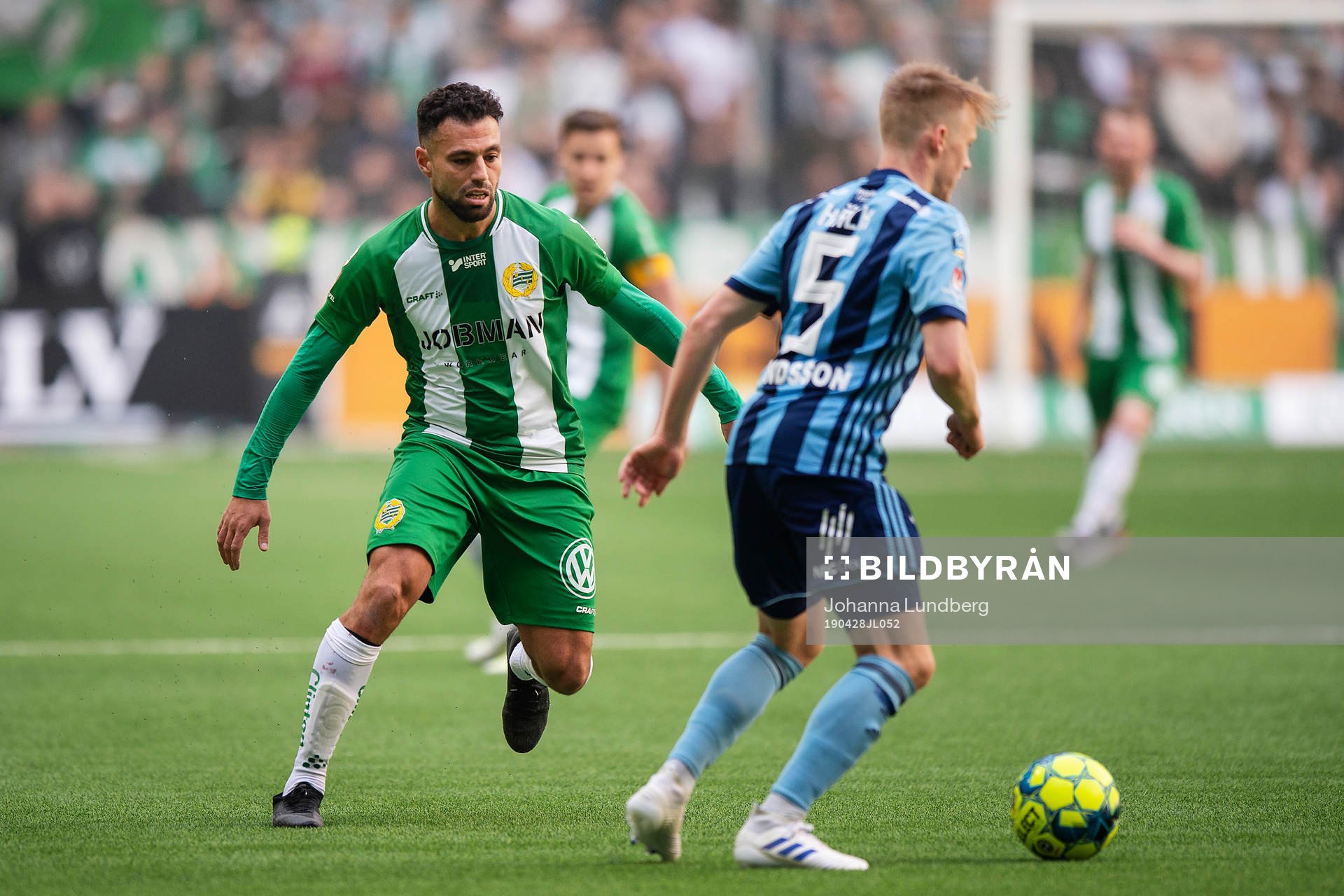 Hammarbys Imad Khalili och Djurgårdens Elliot Käck