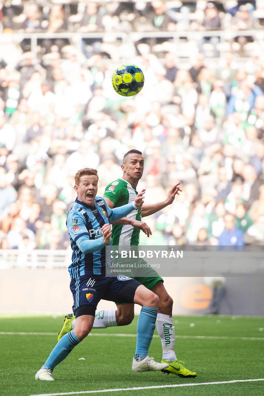 Djurgårdens Aslak Witry och Hammarbys Nikola Djurdjic