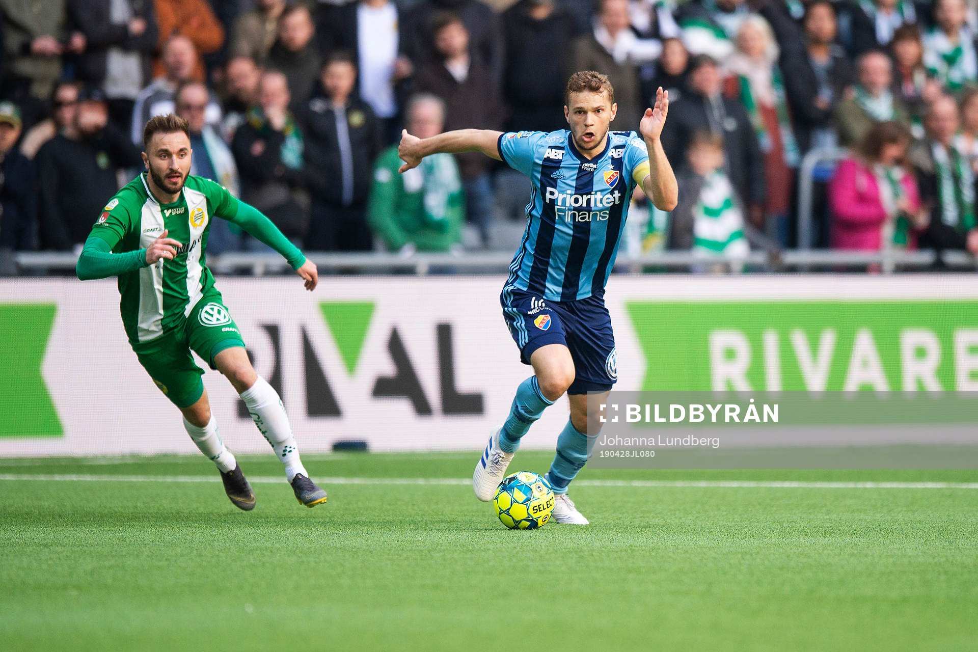 Hammarbys Muamer Tankovic och Djurgårdens Jesper Karlström