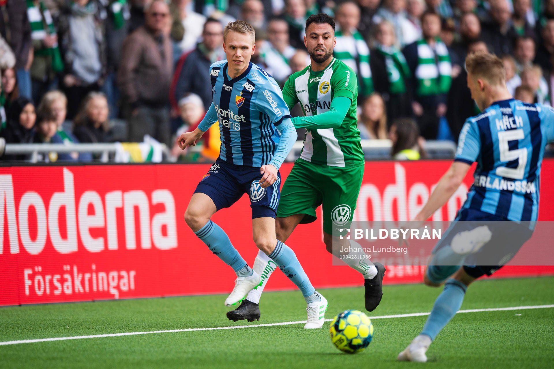 Djurgårdens Jonathan Augustinsson och Hammarbys Imad
