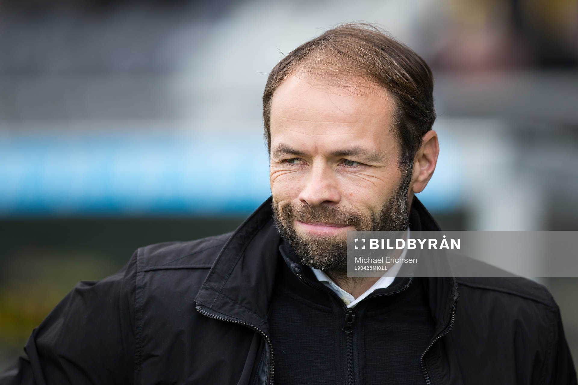 Häckens tränare Andreas Alm under fotbollsmatchen i Allsvenskan mellan Häcken och AFC Eskilstuna den 28 april 2019 i Göteborg.