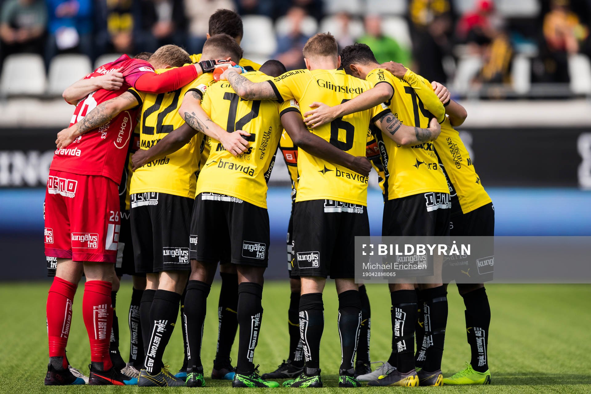 Häcken samlade innan fotbollsmatchen i Allsvenskan mellan