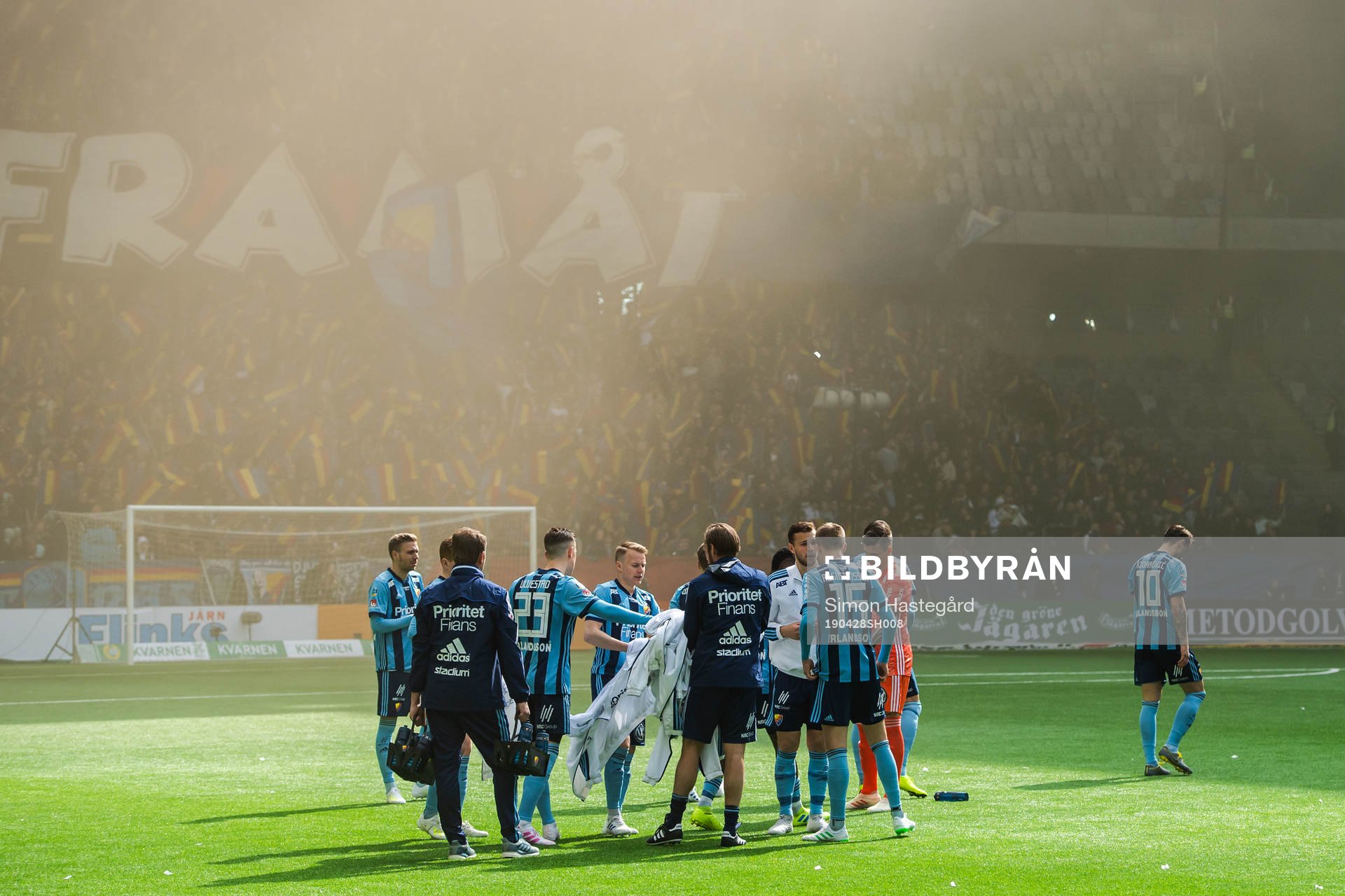 Djurgårdens spelare samlas