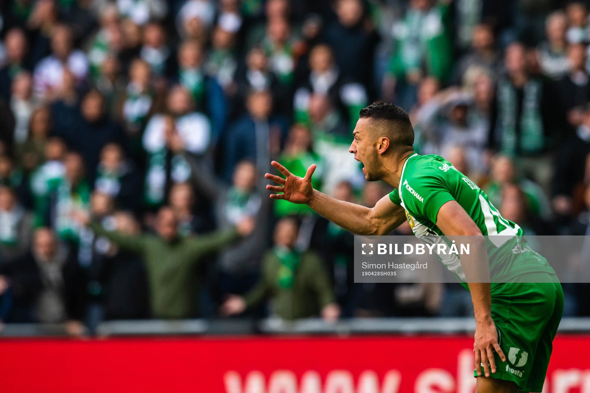 Hammarbys Nikola Djurdjic reagerar