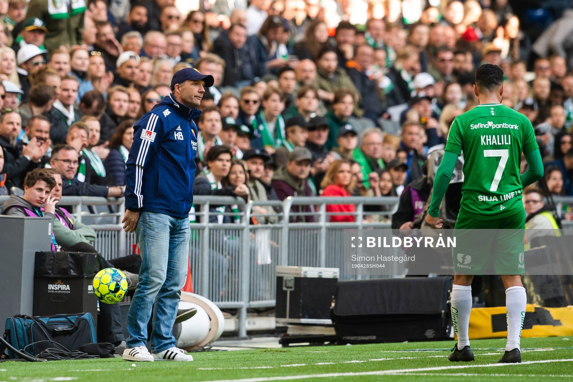 Djurgårdens tränare Kim Bergstrand och Hammarbys Imad