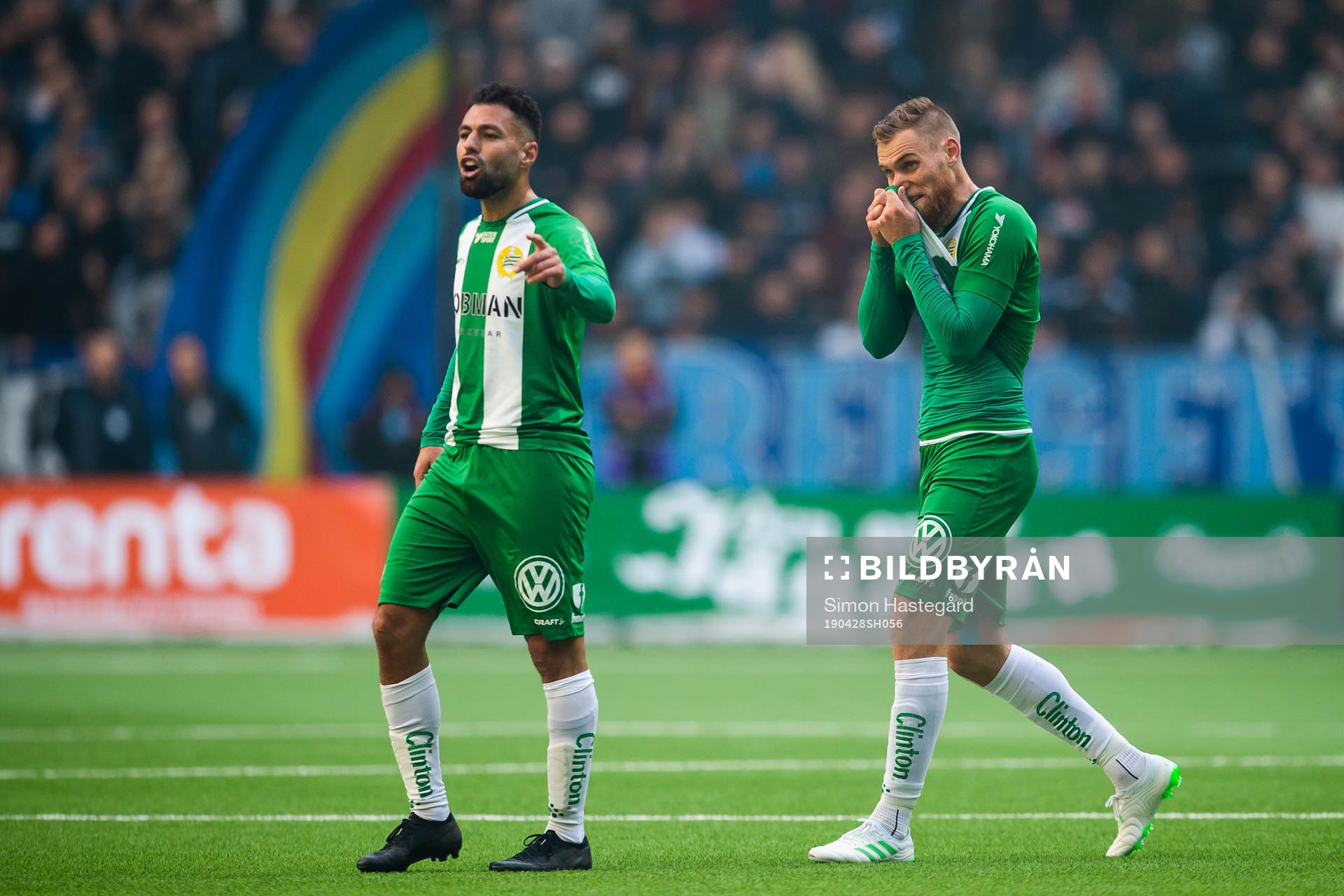 Hammarbys Imad Khalili och David Fällman deppar