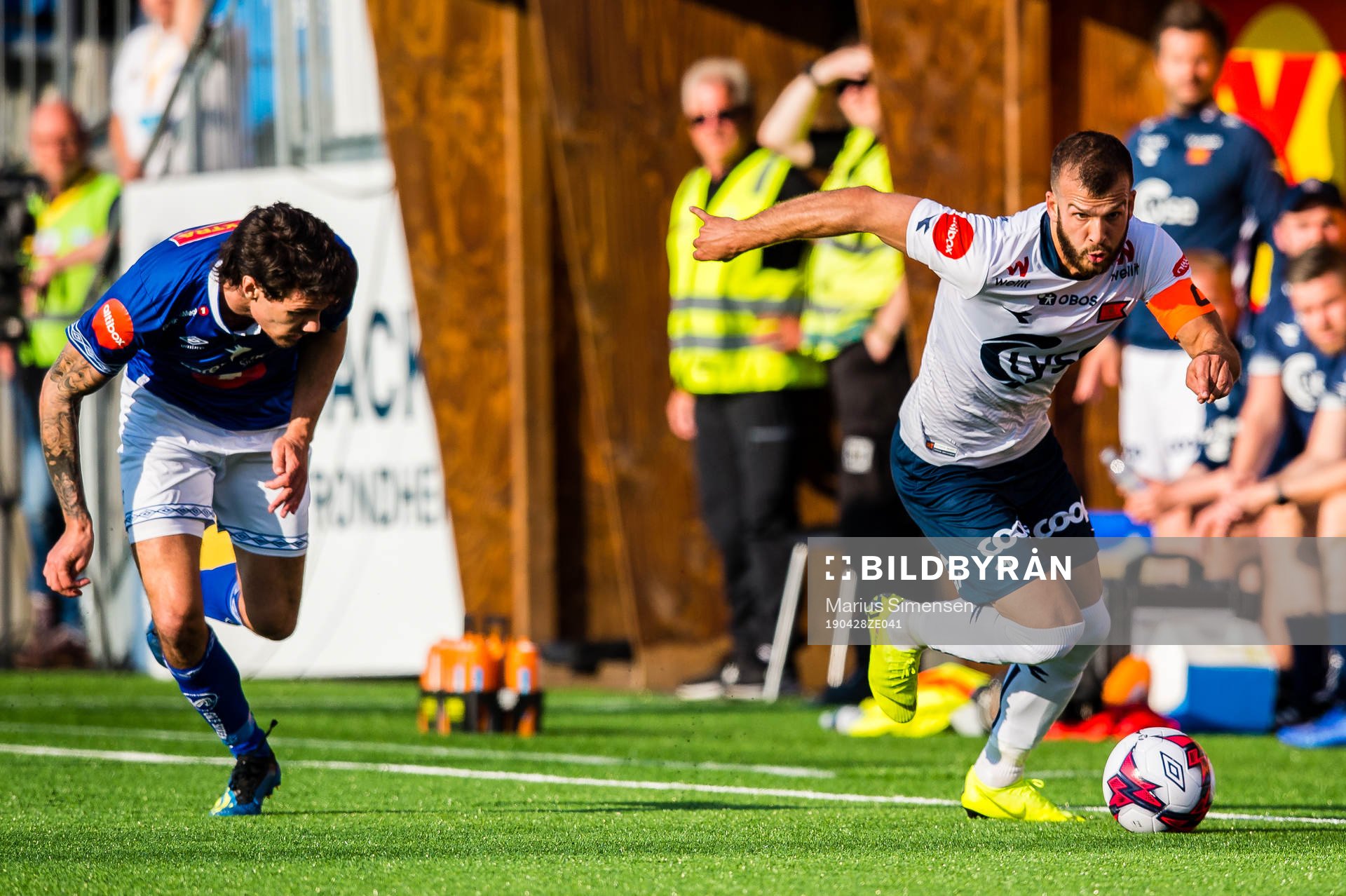 Jørgen Olsen Øveraas of Ranheim and Zlatko Tripic of