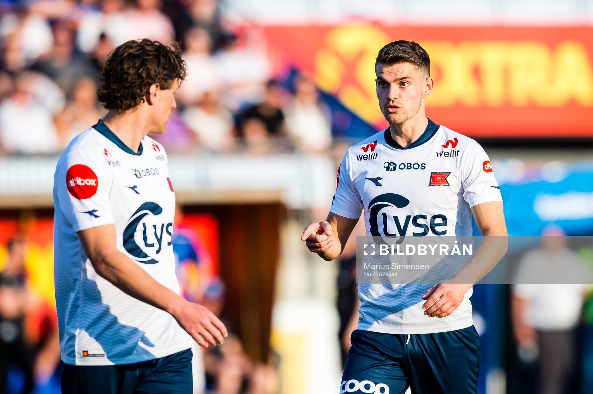 Tommy Høiland and Ylldren Ibrahimaj of Viking