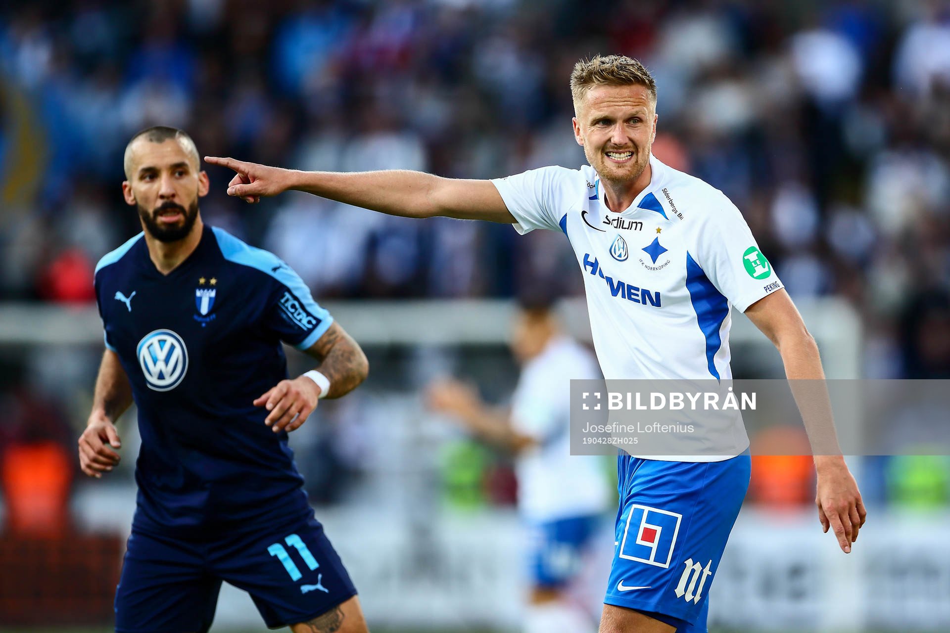 IFK Norrköpings Kasper Larsen och Malmö FFs Guillermo