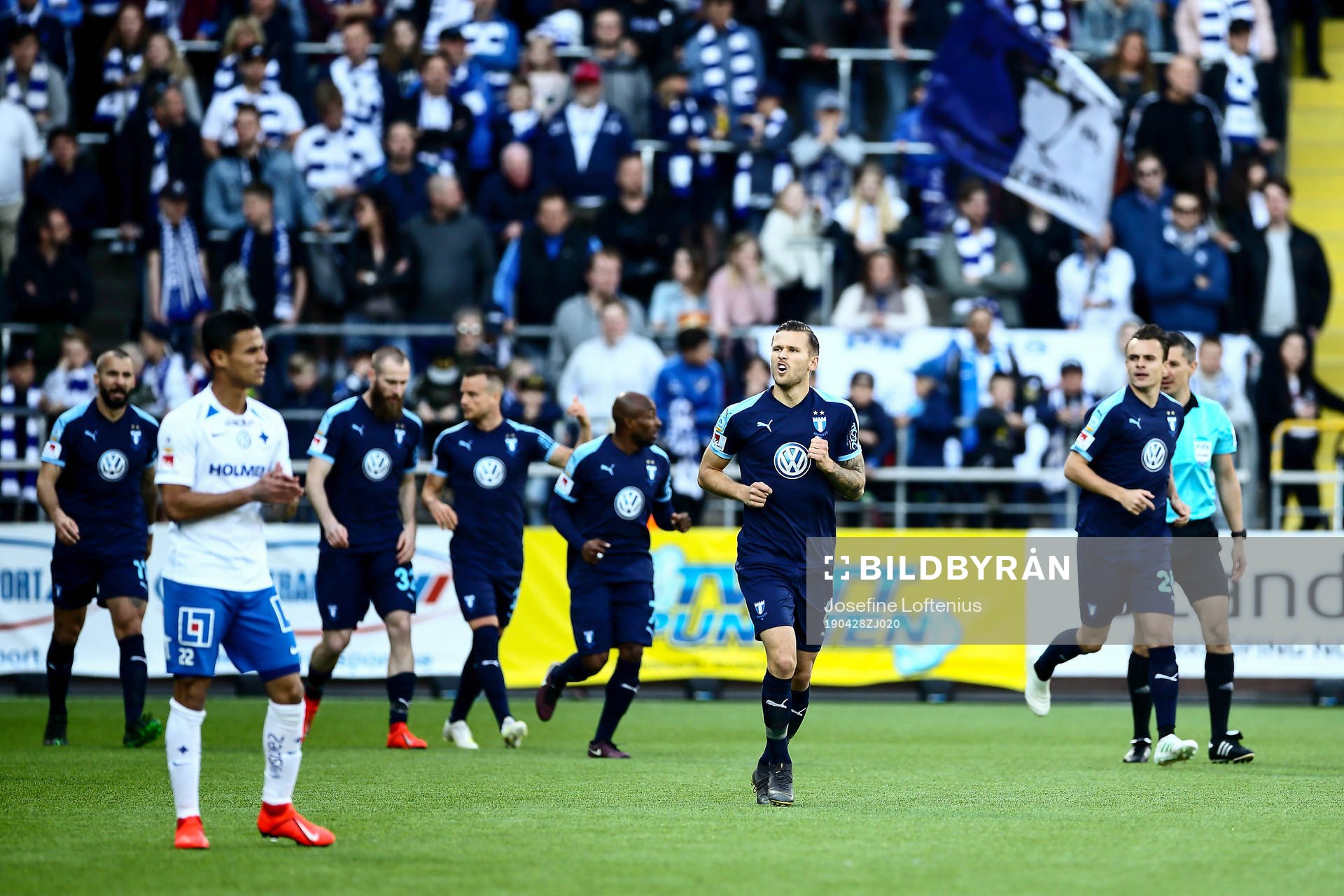 Malmö FFs Arnór Traustason, Guillermo Molins, Jo Inge