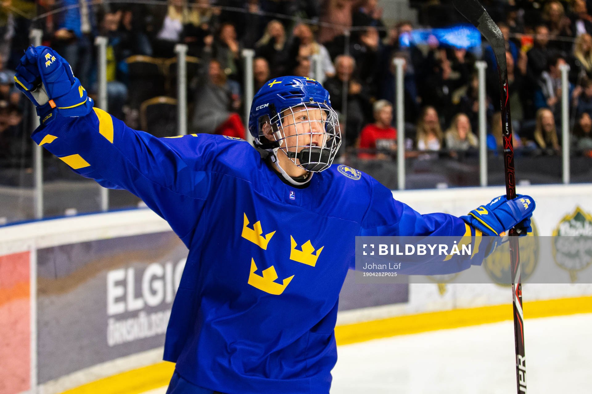Simon Holmström of Sweden  celebrates