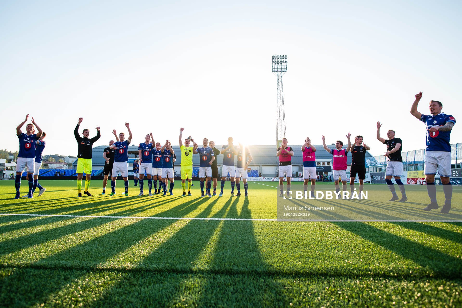 Players of Ranheim celebrates